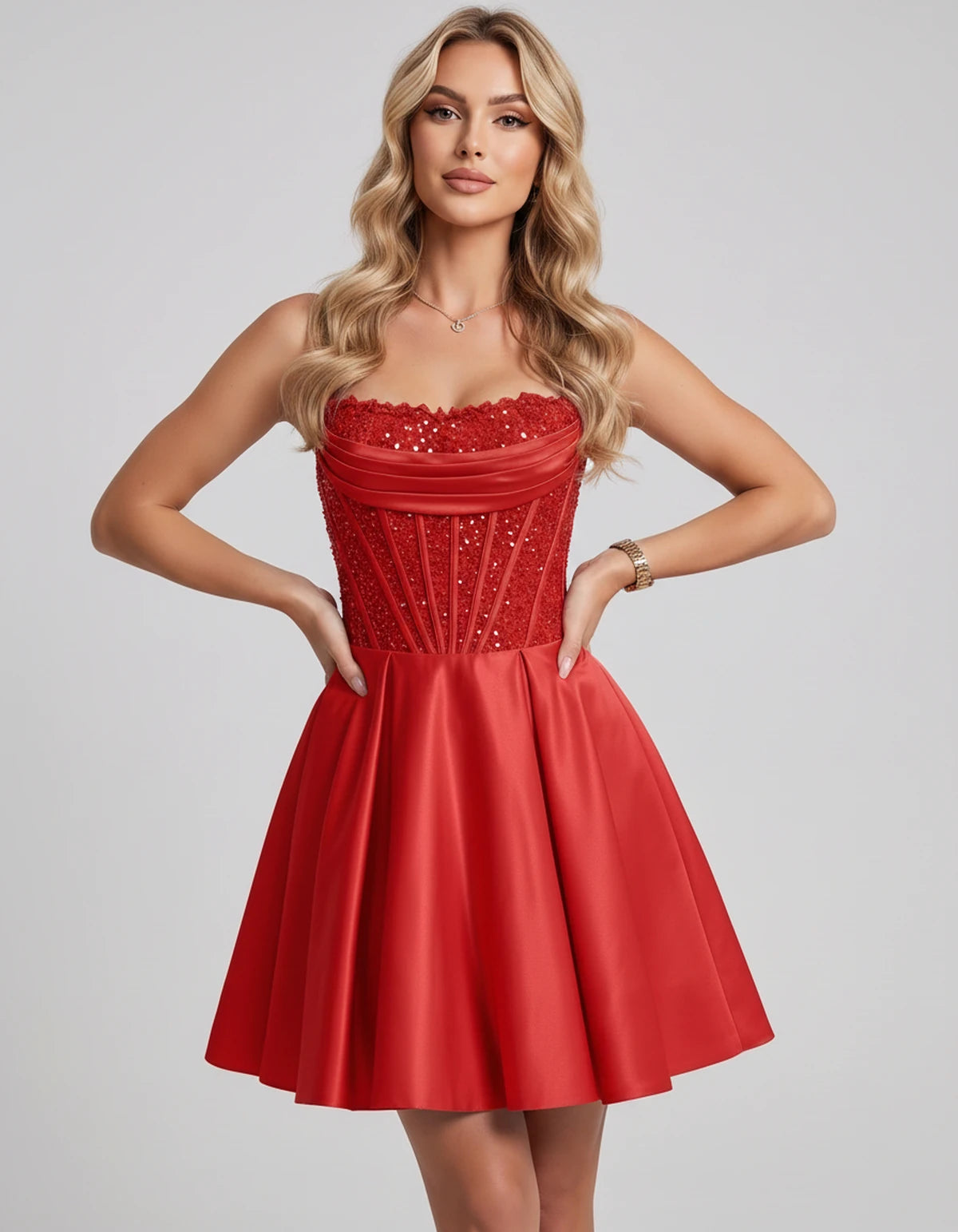 Jacaranda Midi Dresses — Red | SKU: SD-83126-red-2,SD-83126-red-4,SD-83126-red-6,SD-83126-red-8,SD-83126-red-10,SD-83126-red-12,SD-83126-red-14,SD-83126-red-14W,SD-83126-red-16,SD-83126-red-16W,SD-83126-red-18W,SD-83126-red-20W