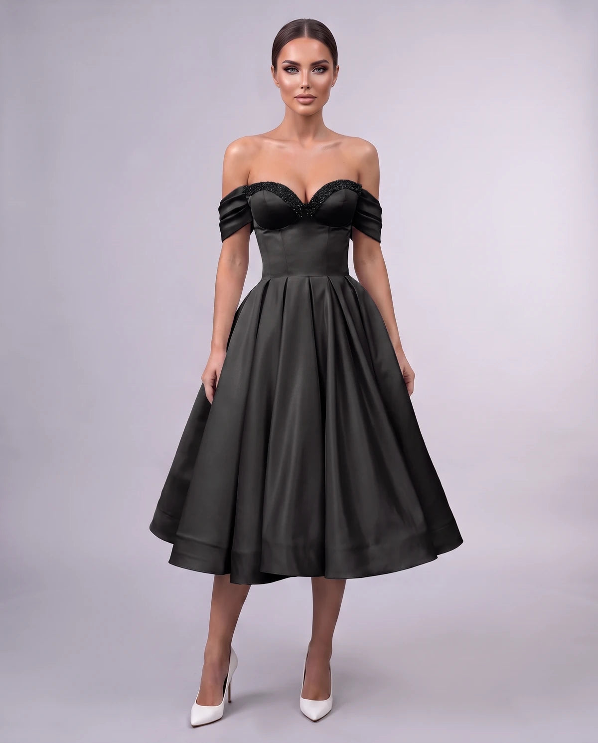 Jessamine Midi Dresses — Black