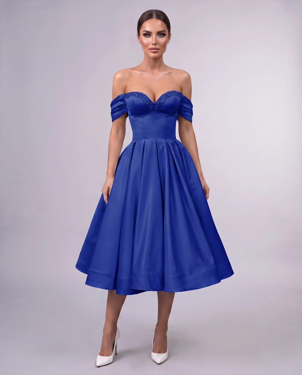 Jessamine Midi Dresses — Blue