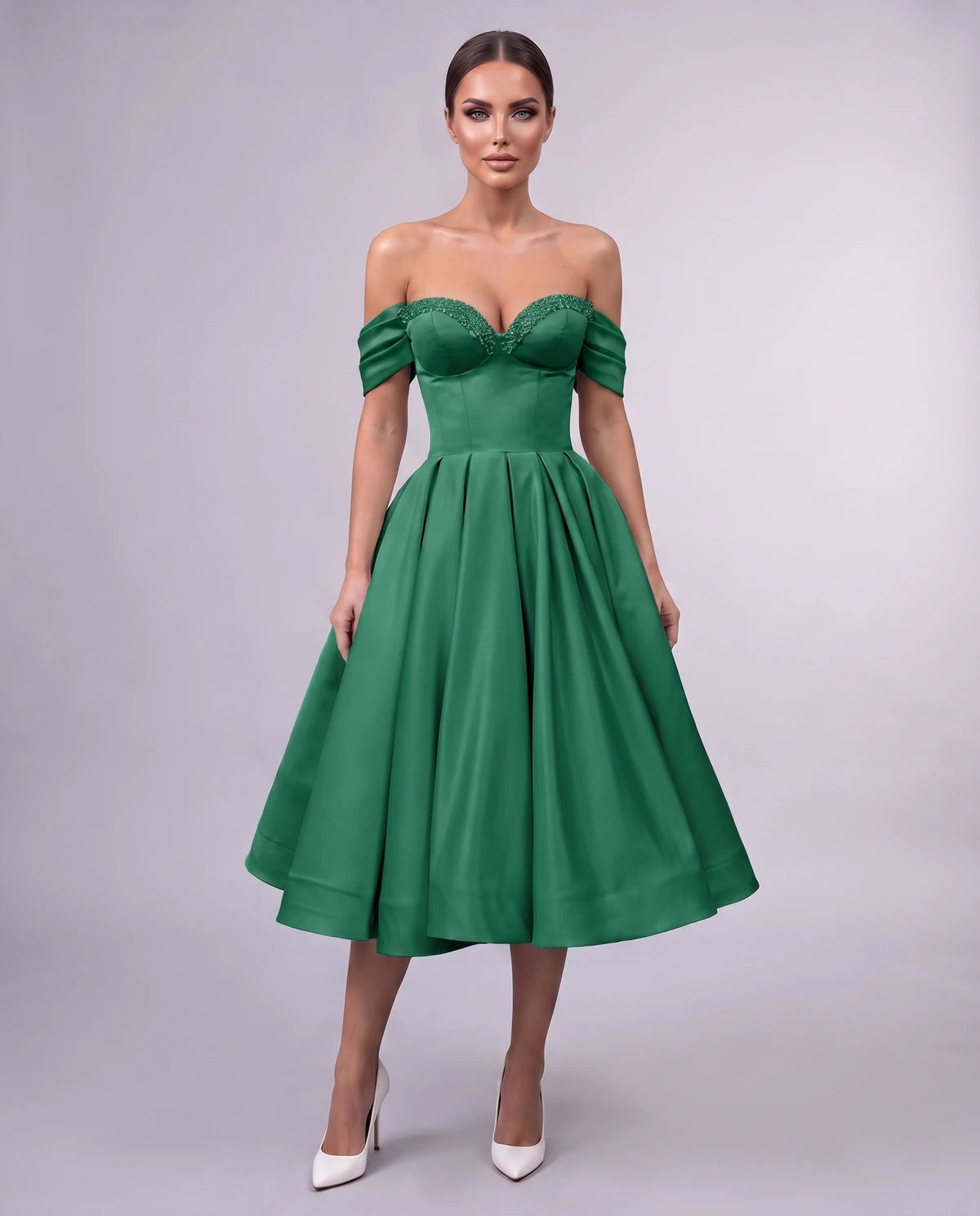 Jessamine Midi Dresses — Green