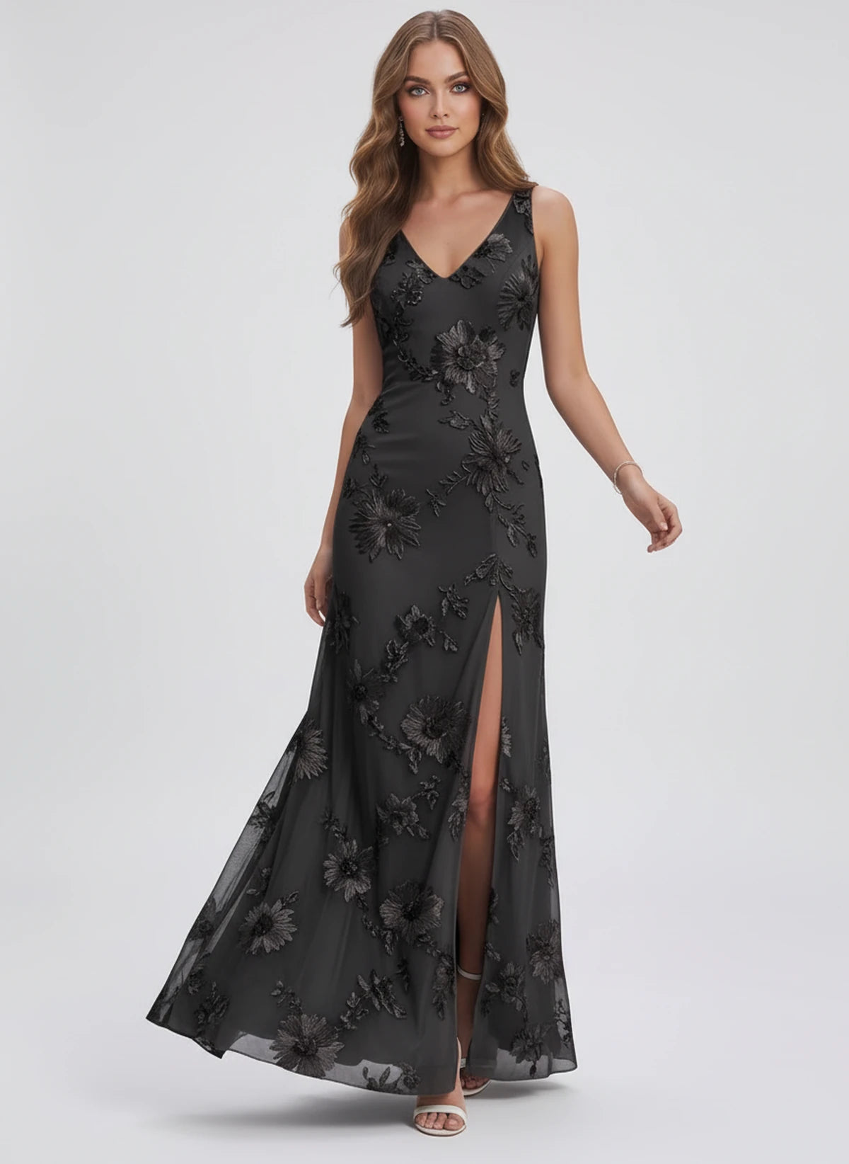 Justine Maxi Dress — Black | SKU: SD-38562-black-2,SD-38562-black-4,SD-38562-black-6,SD-38562-black-8,SD-38562-black-10,SD-38562-black-12,SD-38562-black-14,SD-38562-black-16,SD-38562-black-16W,SD-38562-black-18W,SD-38562-black-20W,SD-38562-black-22W