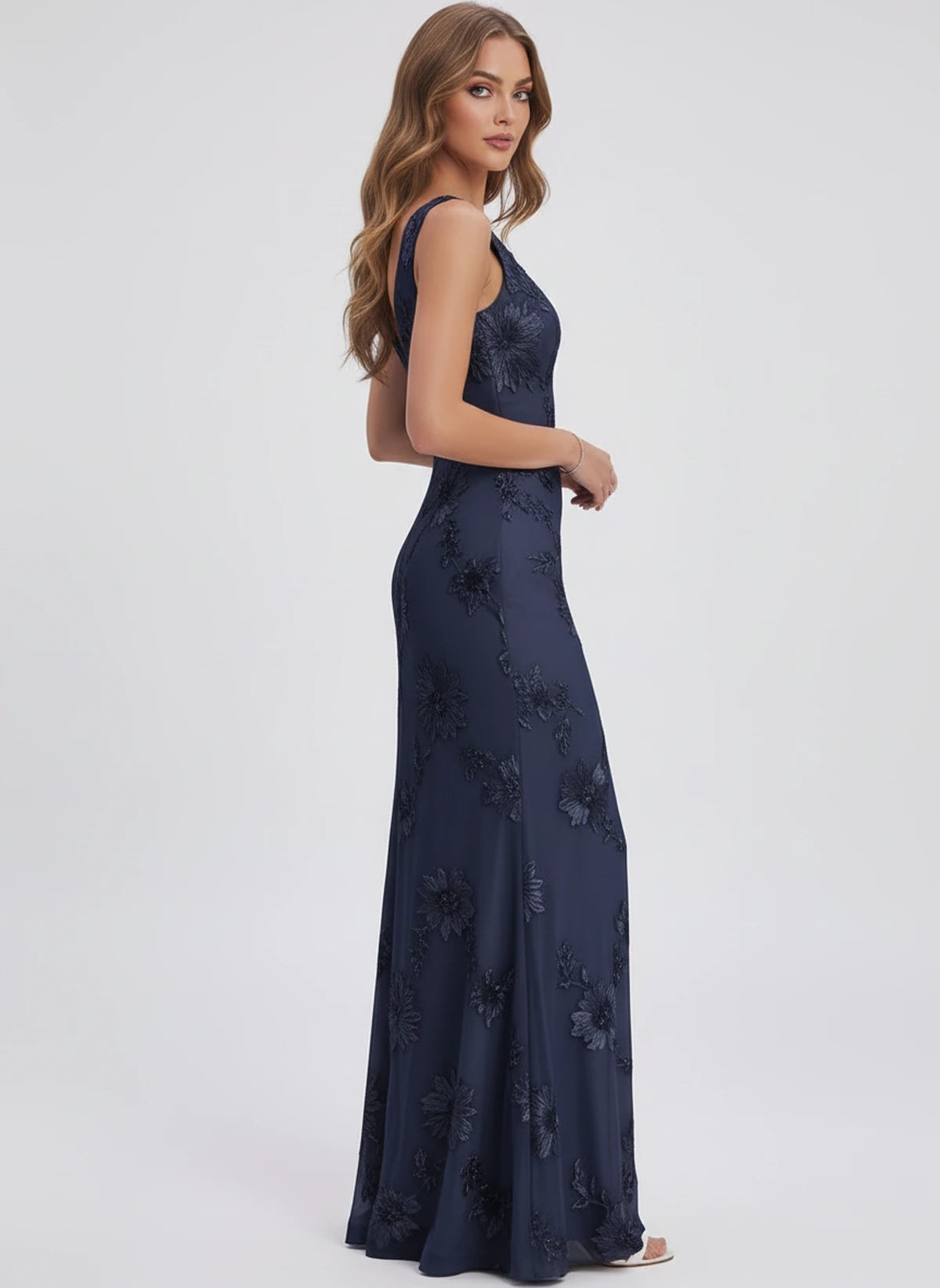 Justine Maxi Dress — Navy | SKU: SD-38562-navy-2,SD-38562-navy-4,SD-38562-navy-6,SD-38562-navy-8,SD-38562-navy-10,SD-38562-navy-12,SD-38562-navy-14,SD-38562-navy-16,SD-38562-navy-16W,SD-38562-navy-18W,SD-38562-navy-20W,SD-38562-navy-22W