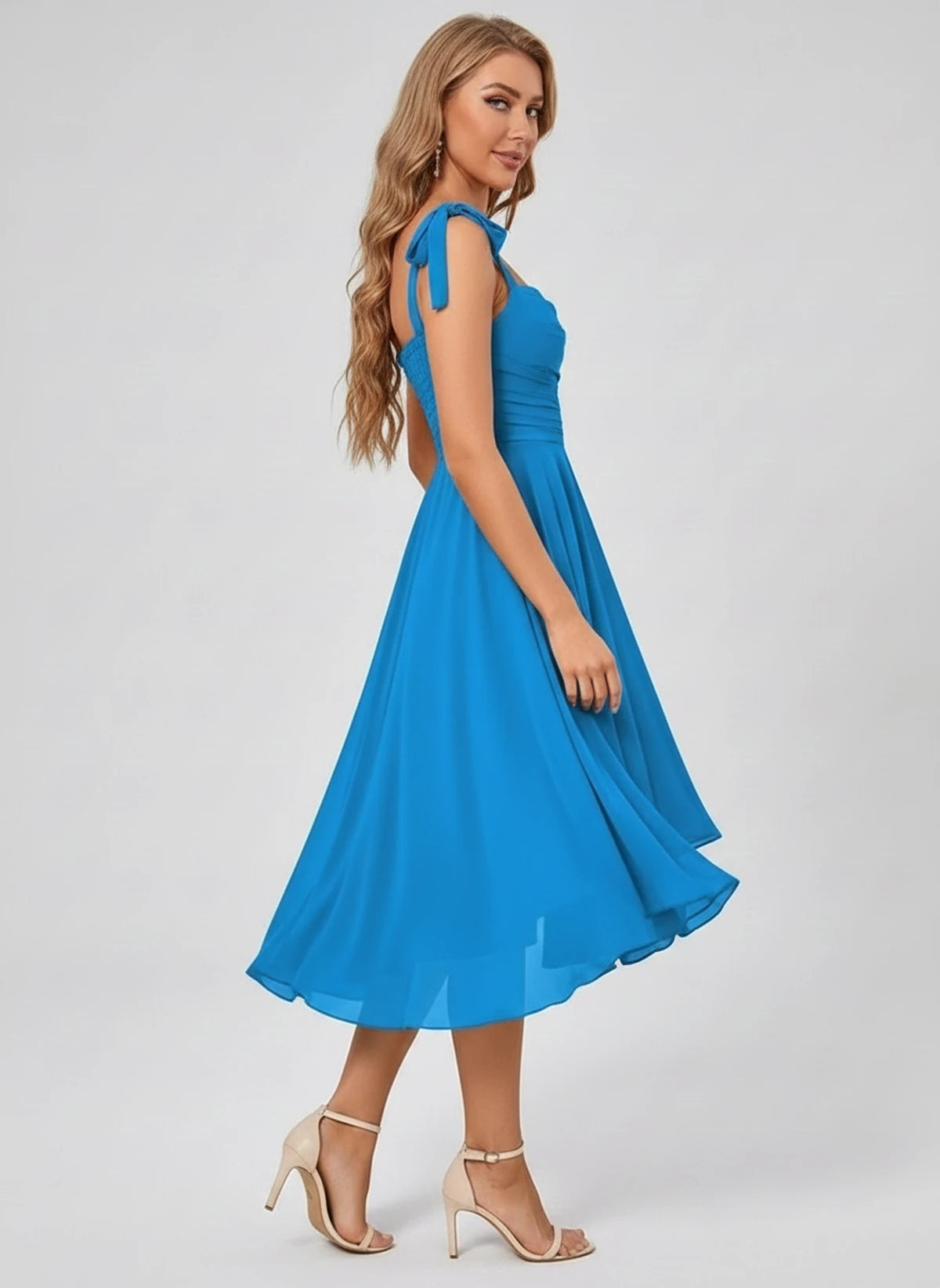 Kalliope Midi Dresses — Blue | SKU: SD-15471-blue-2,SD-15471-blue-4,SD-15471-blue-6,SD-15471-blue-8,SD-15471-blue-10,SD-15471-blue-12,SD-15471-blue-14,SD-15471-blue-16,SD-15471-blue-16W,SD-15471-blue-18W,SD-15471-blue-20W,SD-15471-blue-22W