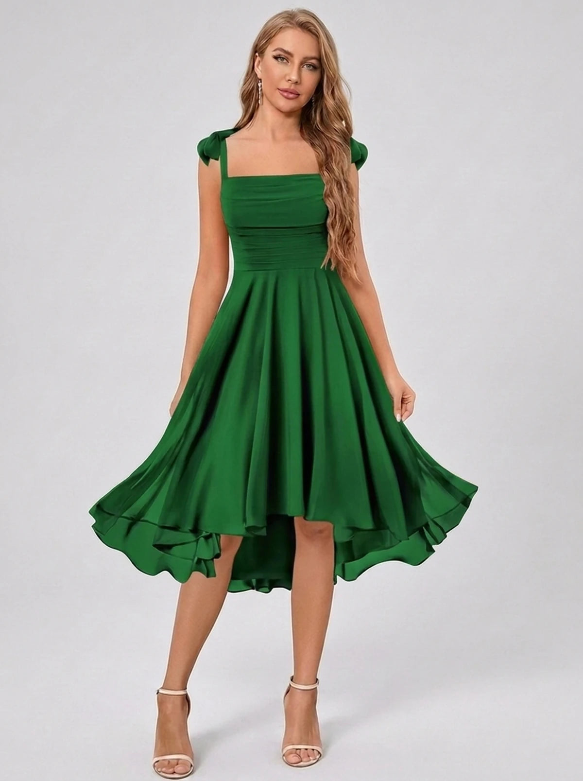 Kalliope Midi Dresses — Emerald