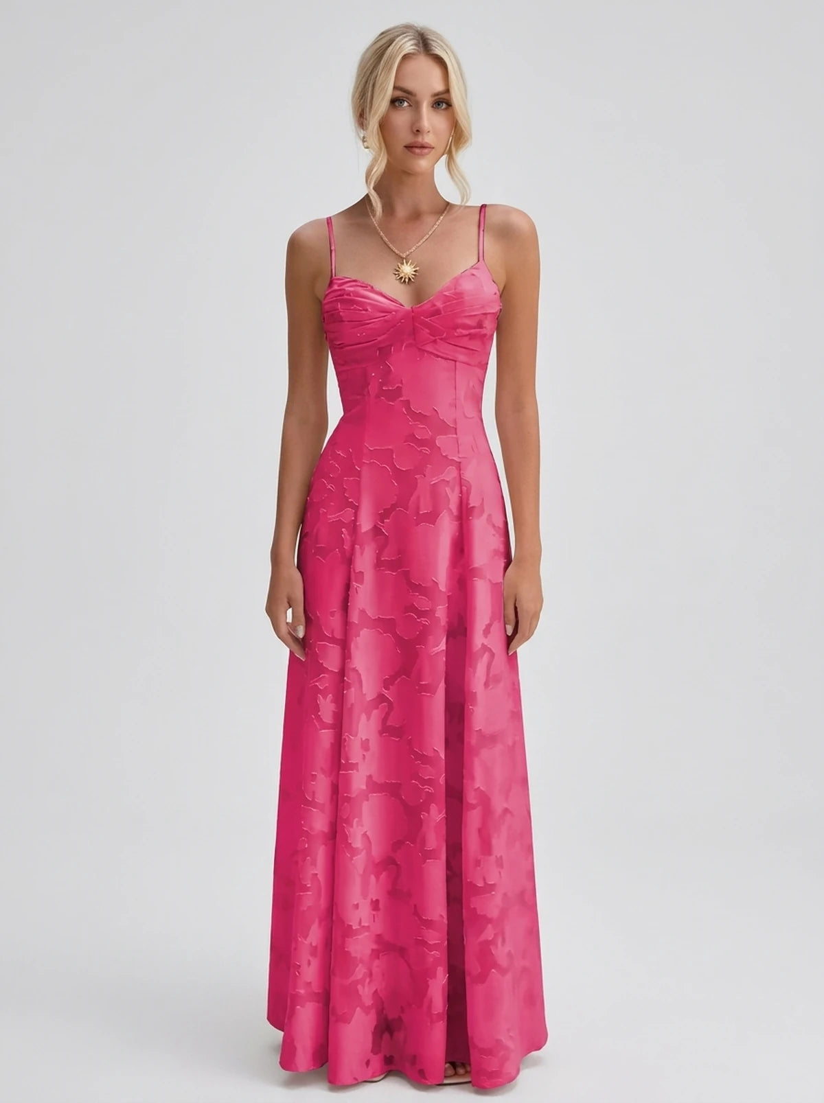 Karenza Maxi Dress — Hot Pink