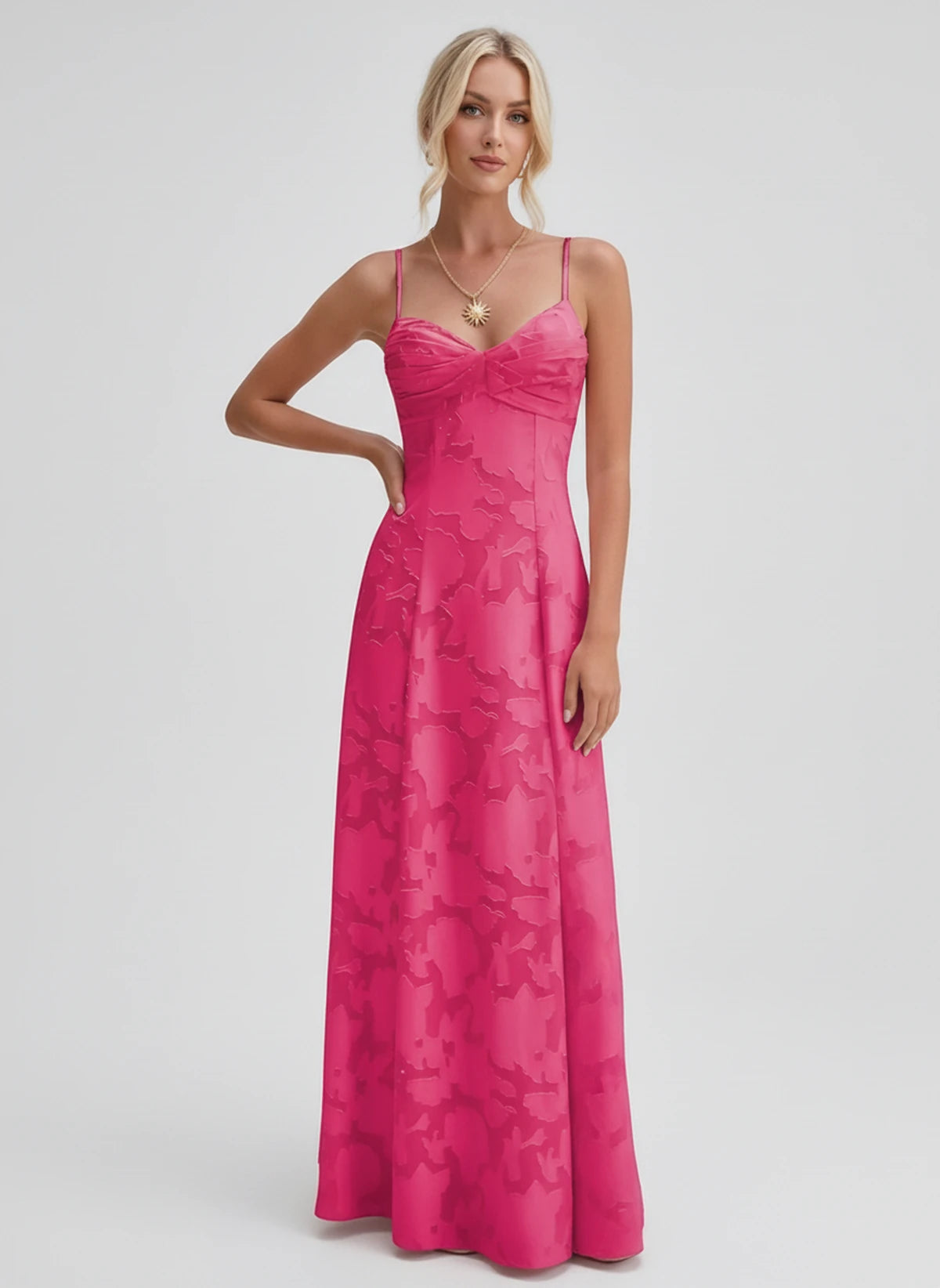 Karenza Maxi Dress — Hot Pink | SKU: SD-83423-hotpink-2,SD-83423-hotpink-4,SD-83423-hotpink-6,SD-83423-hotpink-8,SD-83423-hotpink-10,SD-83423-hotpink-12,SD-83423-hotpink-14,SD-83423-hotpink-16,SD-83423-hotpink-16W,SD-83423-hotpink-18W,SD-83423-hotpink-20W,SD-83423-hotpink-22W