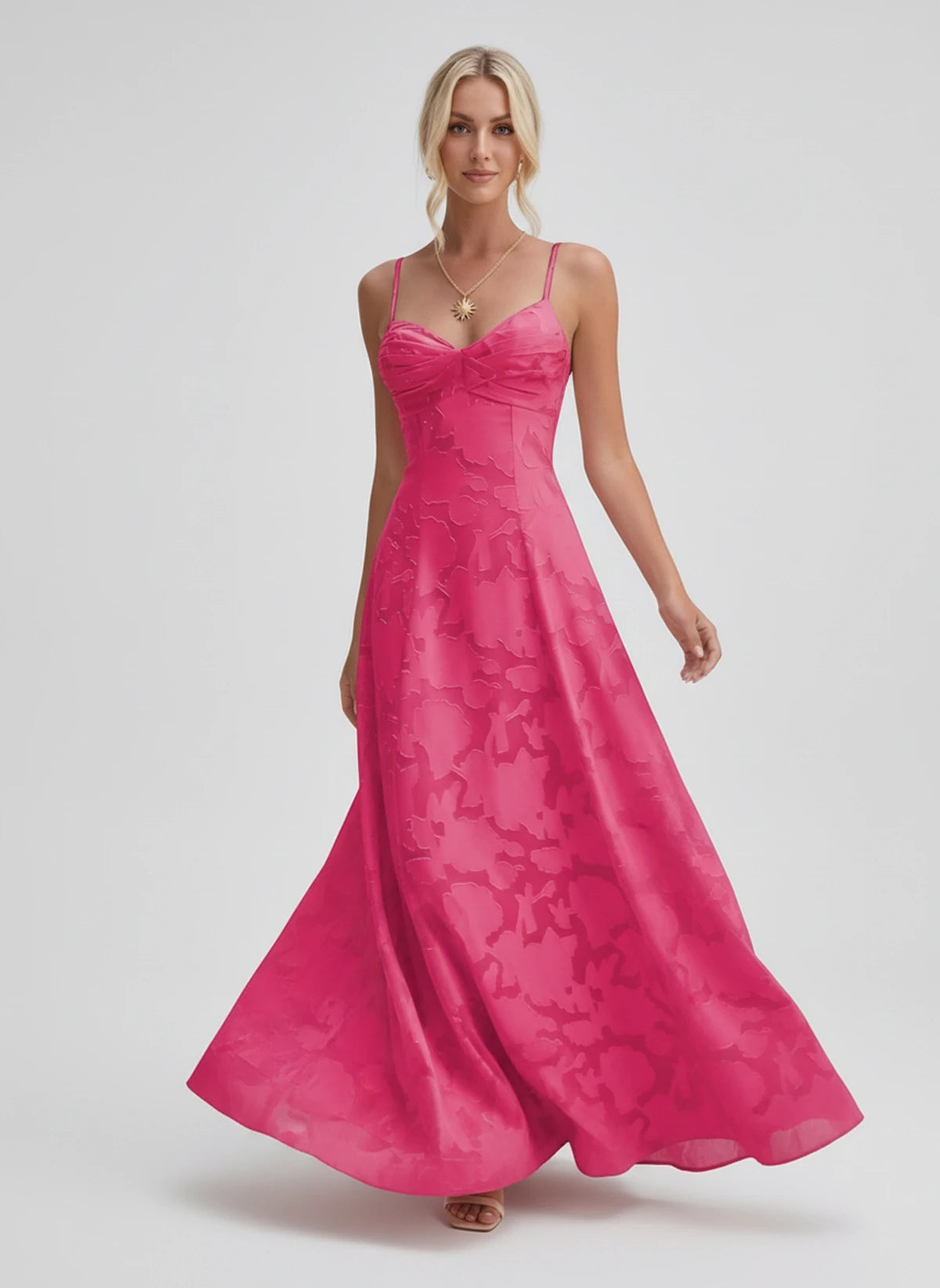 Karenza Maxi Dress — Hot Pink | SKU: SD-83423-hotpink-2,SD-83423-hotpink-4,SD-83423-hotpink-6,SD-83423-hotpink-8,SD-83423-hotpink-10,SD-83423-hotpink-12,SD-83423-hotpink-14,SD-83423-hotpink-16,SD-83423-hotpink-16W,SD-83423-hotpink-18W,SD-83423-hotpink-20W,SD-83423-hotpink-22W