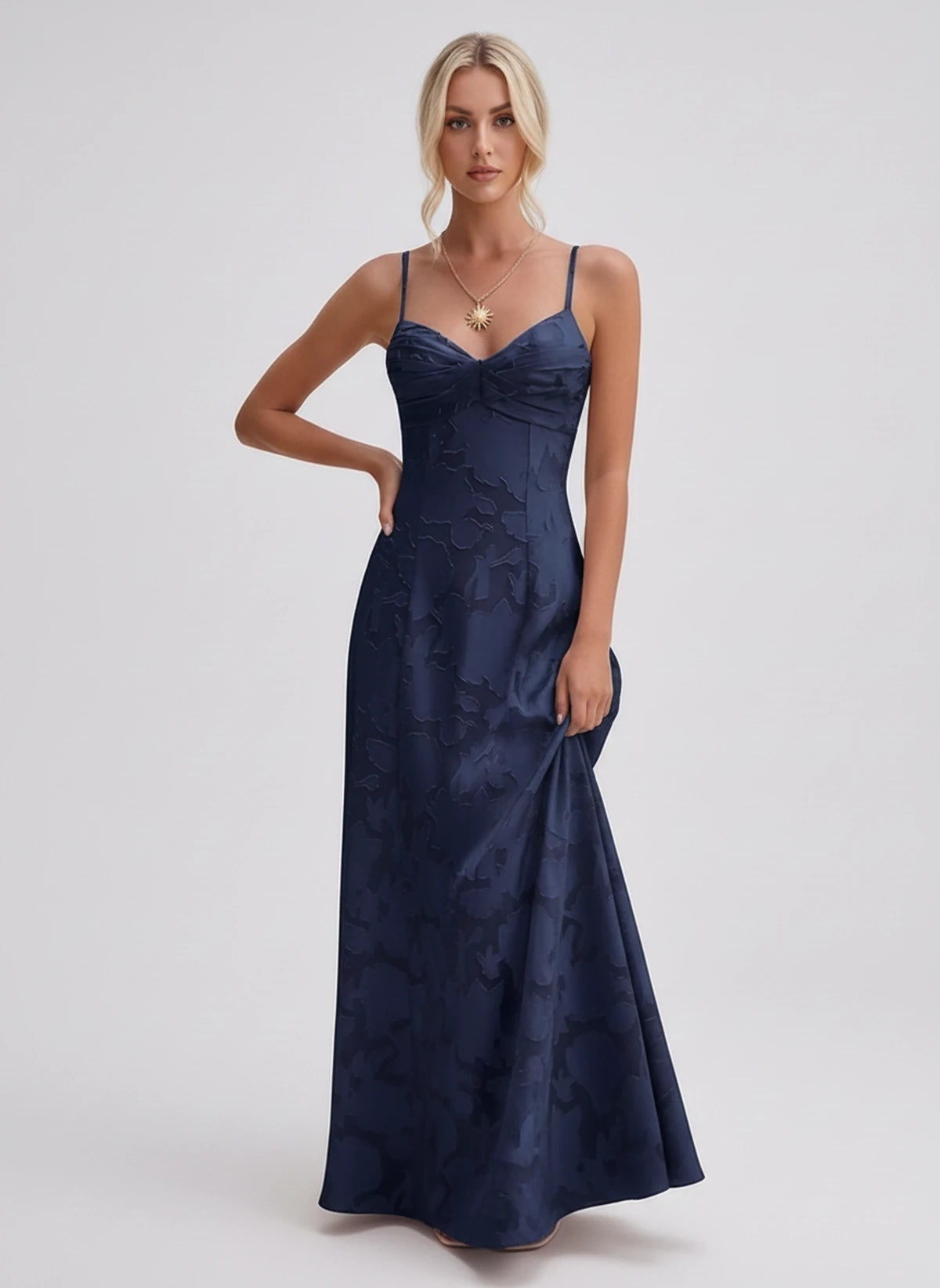 Karenza Maxi Dress — Navy | SKU: SD-83423-navy-2,SD-83423-navy-4,SD-83423-navy-6,SD-83423-navy-8,SD-83423-navy-10,SD-83423-navy-12,SD-83423-navy-14,SD-83423-navy-16,SD-83423-navy-16W,SD-83423-navy-18W,SD-83423-navy-20W,SD-83423-navy-22W