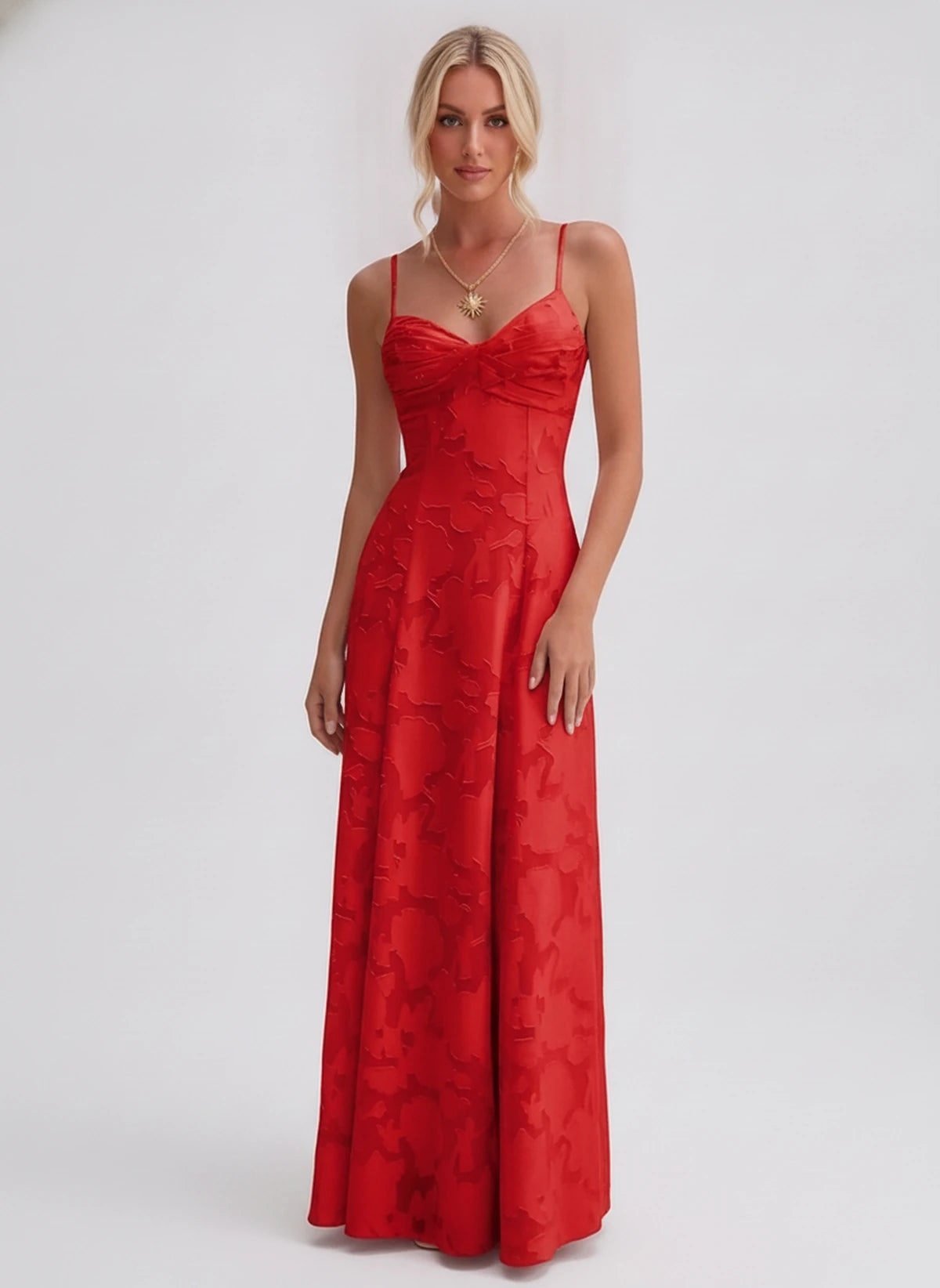 Karenza Maxi Dress — Red | SKU: SD-83423-red-2,SD-83423-red-4,SD-83423-red-6,SD-83423-red-8,SD-83423-red-10,SD-83423-red-12,SD-83423-red-14,SD-83423-red-16,SD-83423-red-16W,SD-83423-red-18W,SD-83423-red-20W,SD-83423-red-22W