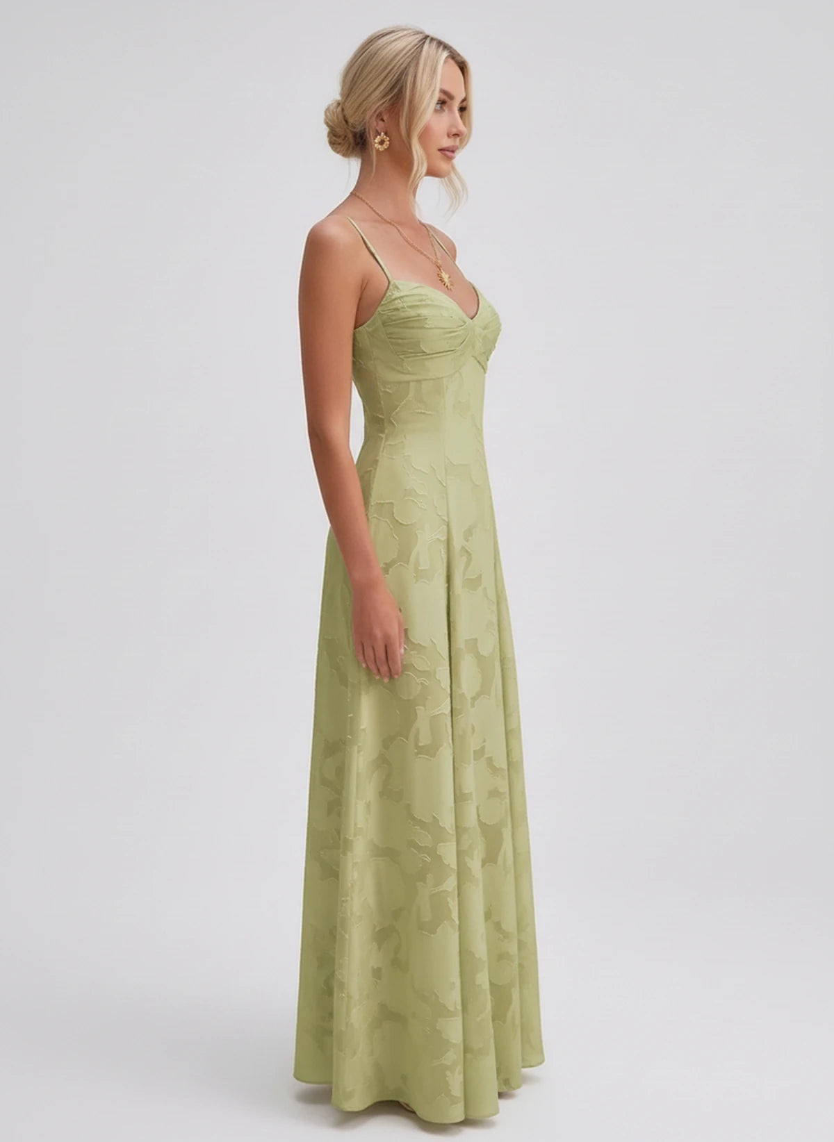 Karenza Maxi Dress — Sage Green | SKU: SD-83423-sagegreen-2,SD-83423-sagegreen-4,SD-83423-sagegreen-6,SD-83423-sagegreen-8,SD-83423-sagegreen-10,SD-83423-sagegreen-12,SD-83423-sagegreen-14,SD-83423-sagegreen-16,SD-83423-sagegreen-16W,SD-83423-sagegreen-18W,SD-83423-sagegreen-20W,SD-83423-sagegreen-22W