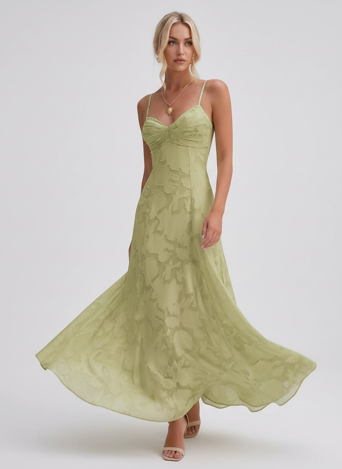 Karenza Maxi Dress — Sage Green | SKU: SD-83423-sagegreen-2,SD-83423-sagegreen-4,SD-83423-sagegreen-6,SD-83423-sagegreen-8,SD-83423-sagegreen-10,SD-83423-sagegreen-12,SD-83423-sagegreen-14,SD-83423-sagegreen-16,SD-83423-sagegreen-16W,SD-83423-sagegreen-18W,SD-83423-sagegreen-20W,SD-83423-sagegreen-22W