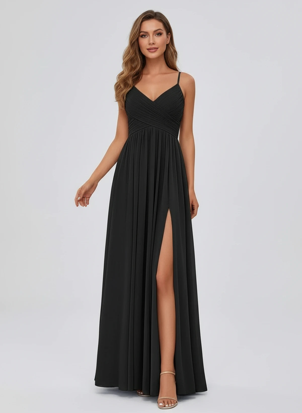 Kassandre Maxi Dress — Black | SKU: SD-92890-black-2,SD-92890-black-4,SD-92890-black-6,SD-92890-black-8,SD-92890-black-10,SD-92890-black-12,SD-92890-black-14,SD-92890-black-16,SD-92890-black-16W,SD-92890-black-18W,SD-92890-black-20W,SD-92890-black-22W
