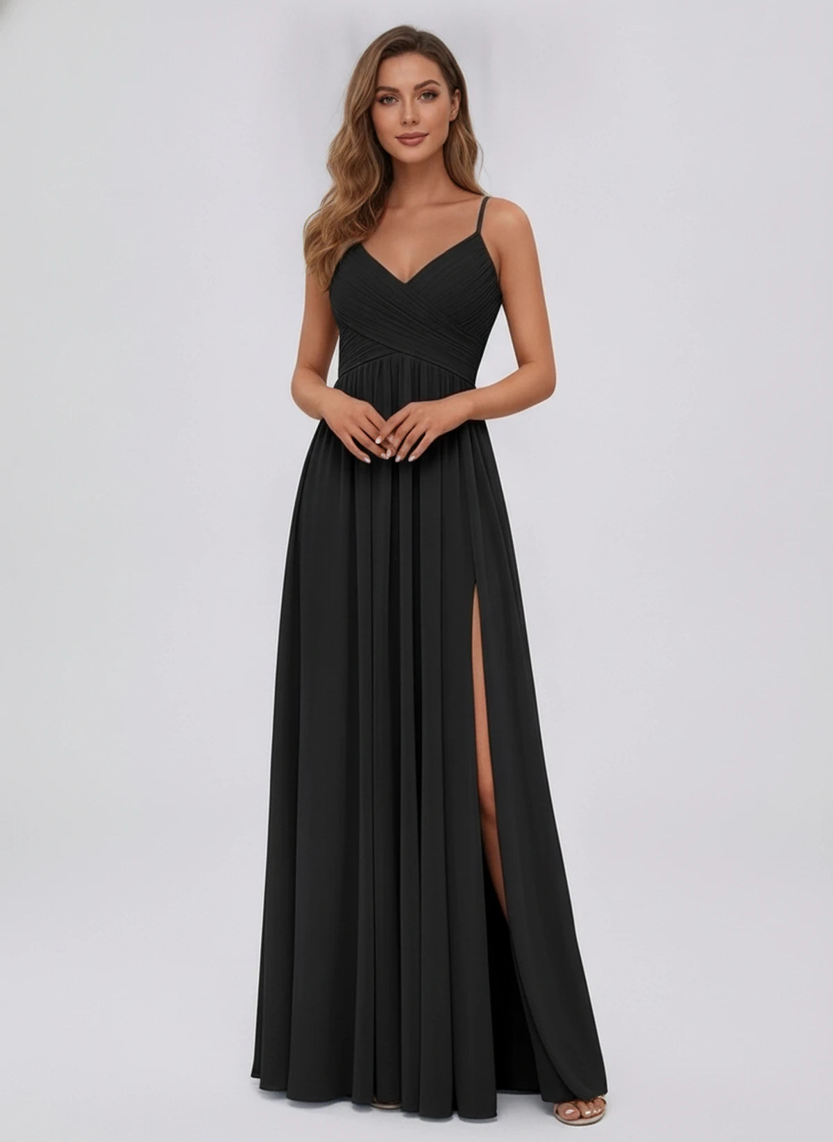 Kassandre Maxi Dress — Black | SKU: SD-92890-black-2,SD-92890-black-4,SD-92890-black-6,SD-92890-black-8,SD-92890-black-10,SD-92890-black-12,SD-92890-black-14,SD-92890-black-16,SD-92890-black-16W,SD-92890-black-18W,SD-92890-black-20W,SD-92890-black-22W