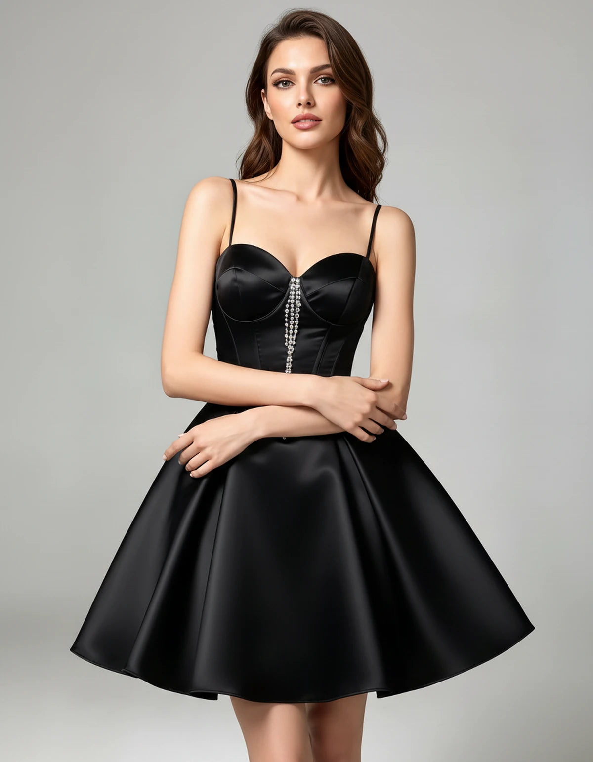 Kerensa Mini Dress — Black | SKU: SD-41654-black-2,SD-41654-black-4,SD-41654-black-6,SD-41654-black-8,SD-41654-black-10,SD-41654-black-12,SD-41654-black-14,SD-41654-black-16,SD-41654-black-18,SD-41654-black-20,SD-41654-black-22,SD-41654-black-24