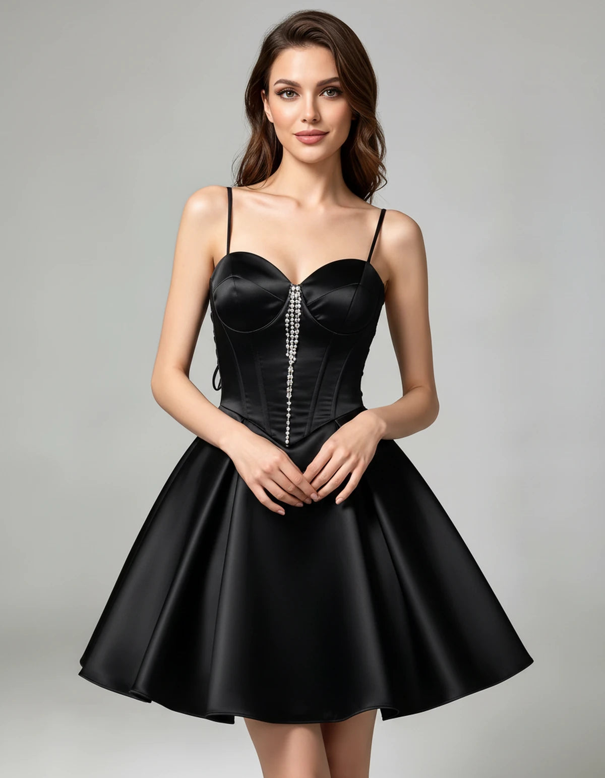 Kerensa Mini Dress — Black | SKU: SD-41654-black-2,SD-41654-black-4,SD-41654-black-6,SD-41654-black-8,SD-41654-black-10,SD-41654-black-12,SD-41654-black-14,SD-41654-black-16,SD-41654-black-18,SD-41654-black-20,SD-41654-black-22,SD-41654-black-24