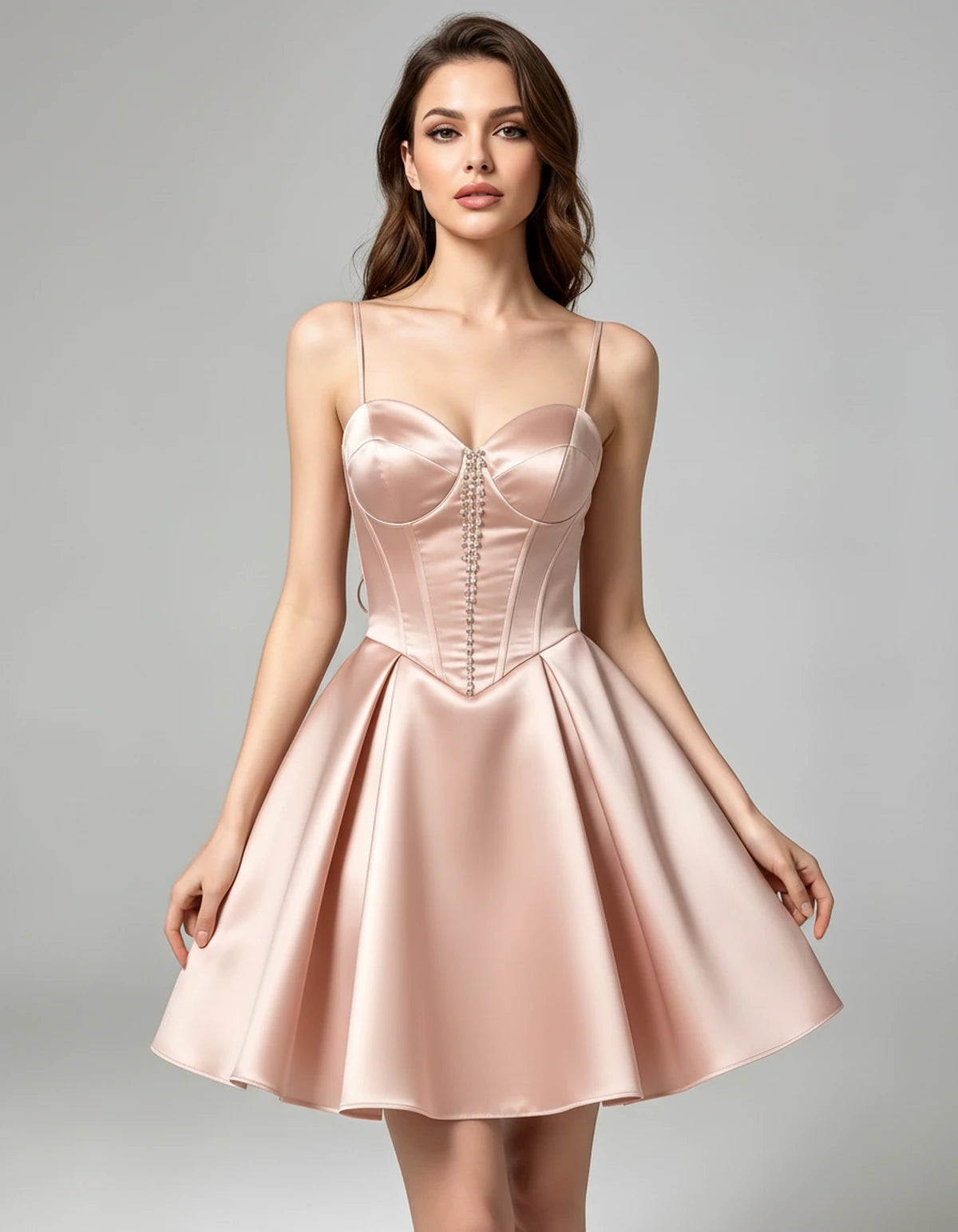 Kerensa Mini Dress — Pink | SKU: SD-41654-pink-2,SD-41654-pink-4,SD-41654-pink-6,SD-41654-pink-8,SD-41654-pink-10,SD-41654-pink-12,SD-41654-pink-14,SD-41654-pink-16,SD-41654-pink-18,SD-41654-pink-20,SD-41654-pink-22,SD-41654-pink-24