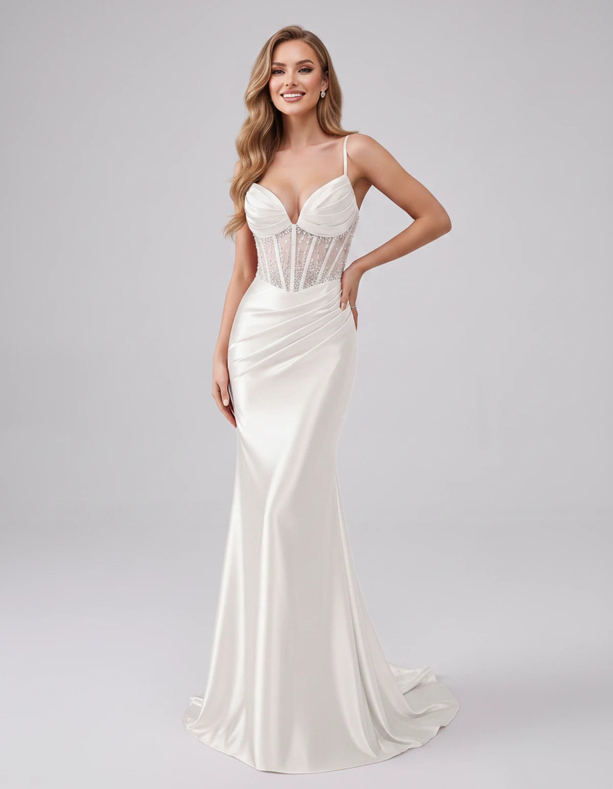 Laetitia Maxi Dress — Ivory | SKU: SD-76316-ivory-2,SD-76316-ivory-4,SD-76316-ivory-6,SD-76316-ivory-8,SD-76316-ivory-10,SD-76316-ivory-12,SD-76316-ivory-14,SD-76316-ivory-14W,SD-76316-ivory-16,SD-76316-ivory-16W,SD-76316-ivory-18W,SD-76316-ivory-20W