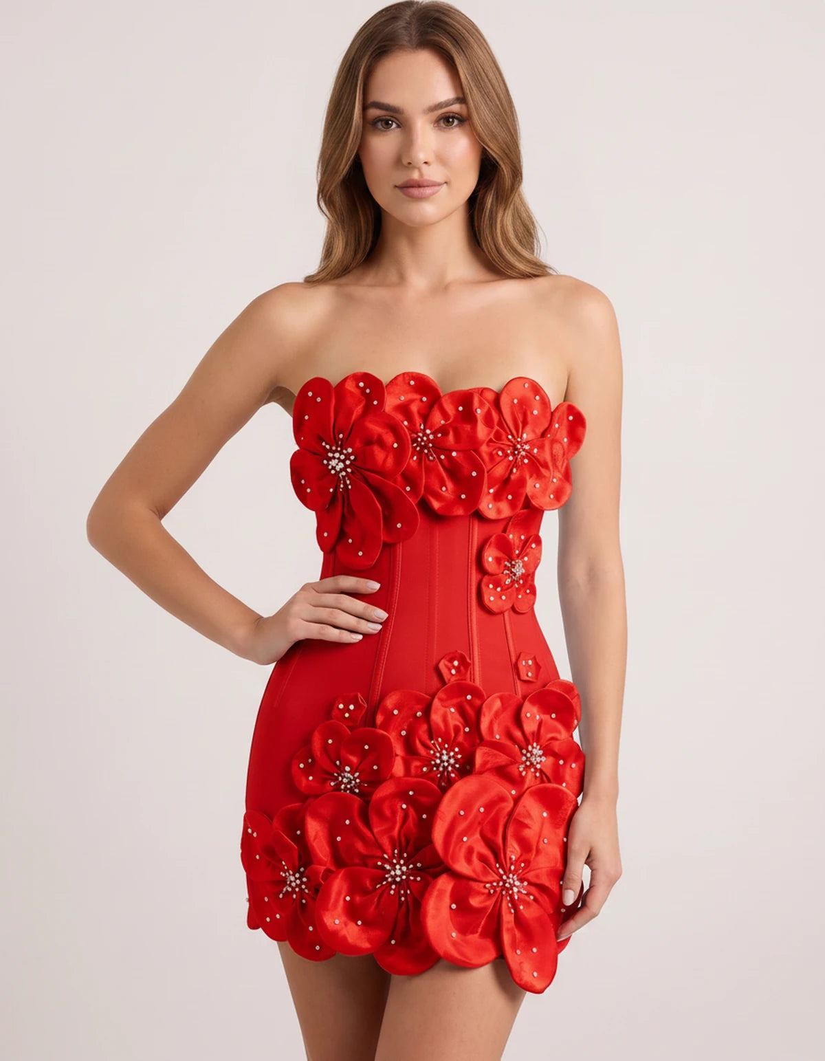 Lakoda Mini Dress — Red | SKU: SD-80091-red-XS,SD-80091-red-S,SD-80091-red-M,SD-80091-red-L,SD-80091-red-XL