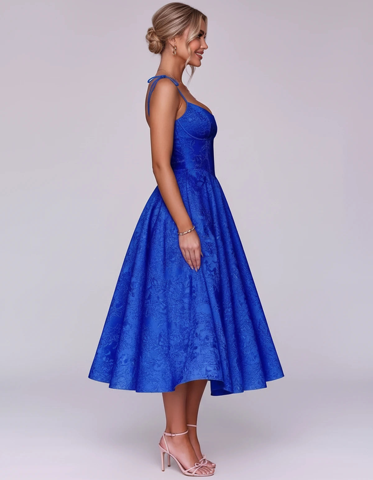Lalique Midi Dresses — Blue | SKU: SD-68537-blue-2,SD-68537-blue-4,SD-68537-blue-6,SD-68537-blue-8,SD-68537-blue-10,SD-68537-blue-12,SD-68537-blue-14,SD-68537-blue-16,SD-68537-blue-16W,SD-68537-blue-18W,SD-68537-blue-20W,SD-68537-blue-22W