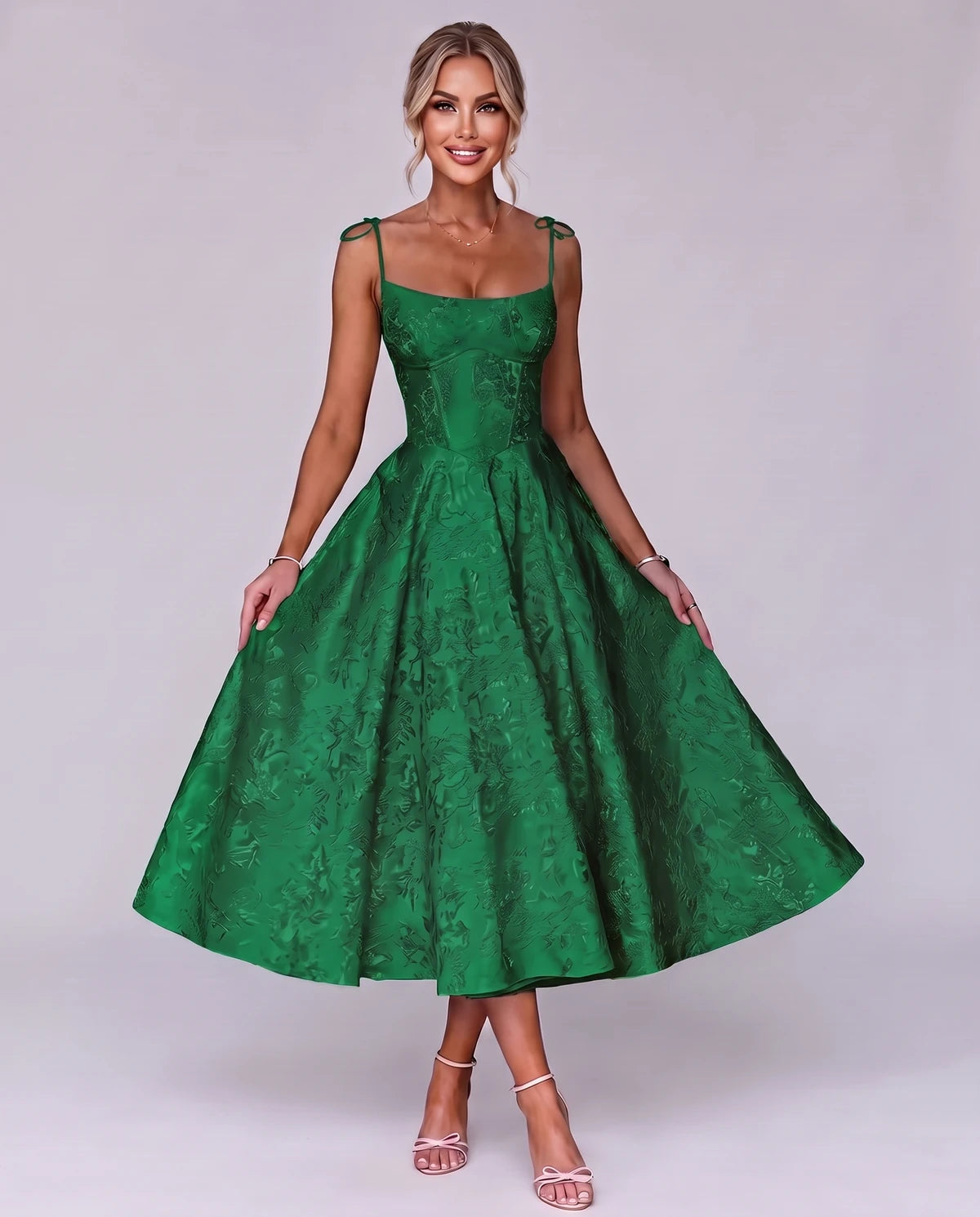 Lalique Midi Dresses — Green