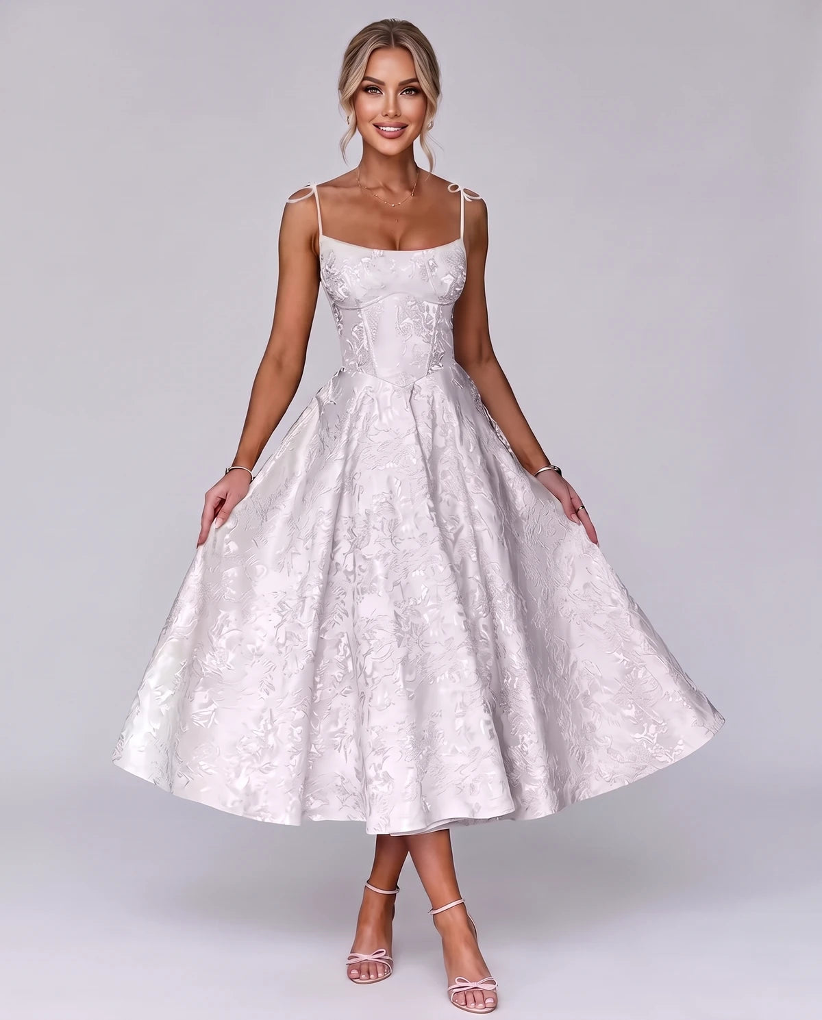 Lalique Midi Dresses — White