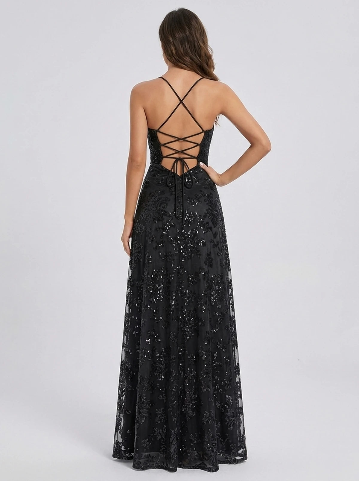 Lampedusa Maxi Dress — Black | SKU: SD-34990-black-2,SD-34990-black-4,SD-34990-black-6,SD-34990-black-8,SD-34990-black-10,SD-34990-black-12,SD-34990-black-14,SD-34990-black-16,SD-34990-black-16W,SD-34990-black-18W,SD-34990-black-20W,SD-34990-black-22W