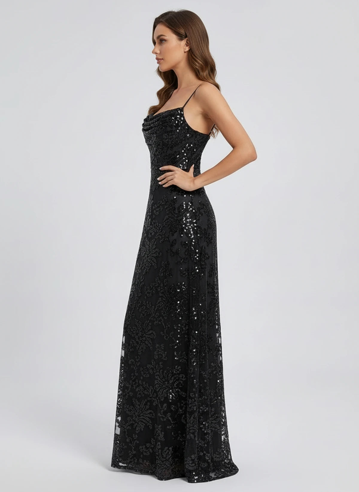 Lampedusa Maxi Dress — Black | SKU: SD-34990-black-2,SD-34990-black-4,SD-34990-black-6,SD-34990-black-8,SD-34990-black-10,SD-34990-black-12,SD-34990-black-14,SD-34990-black-16,SD-34990-black-16W,SD-34990-black-18W,SD-34990-black-20W,SD-34990-black-22W