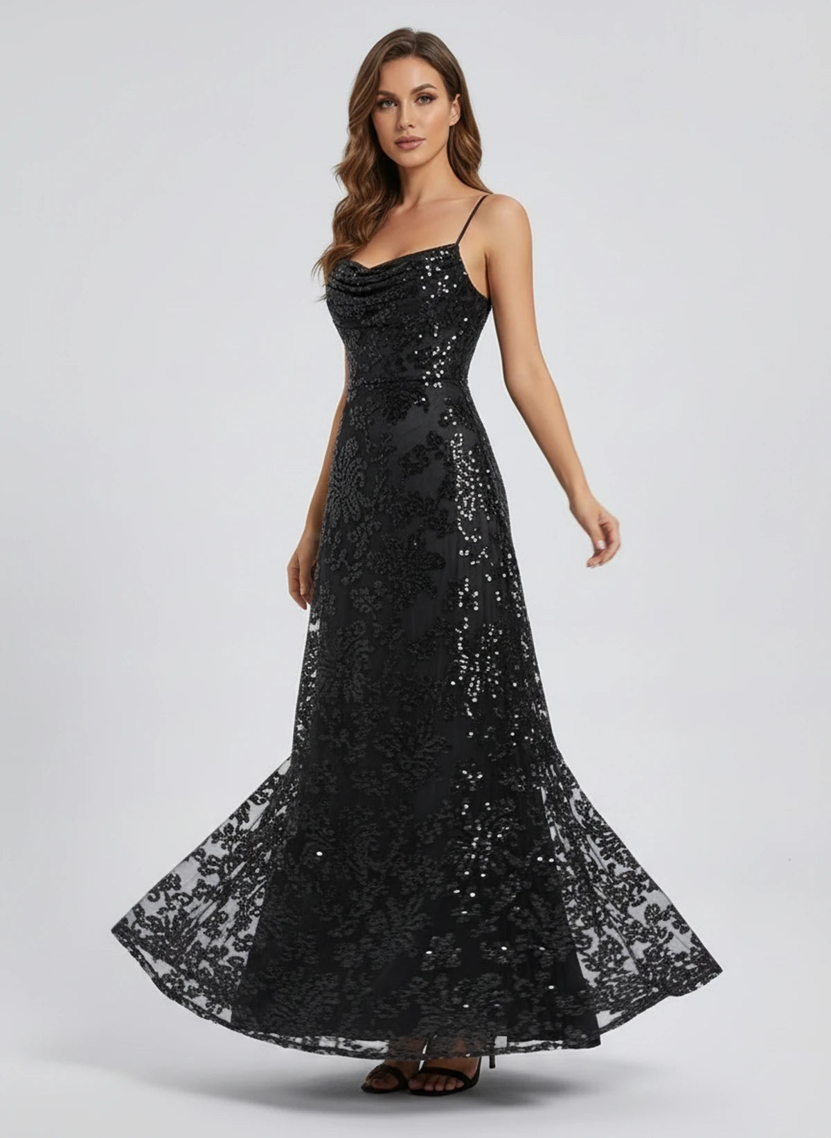 Lampedusa Maxi Dress — Black | SKU: SD-34990-black-2,SD-34990-black-4,SD-34990-black-6,SD-34990-black-8,SD-34990-black-10,SD-34990-black-12,SD-34990-black-14,SD-34990-black-16,SD-34990-black-16W,SD-34990-black-18W,SD-34990-black-20W,SD-34990-black-22W