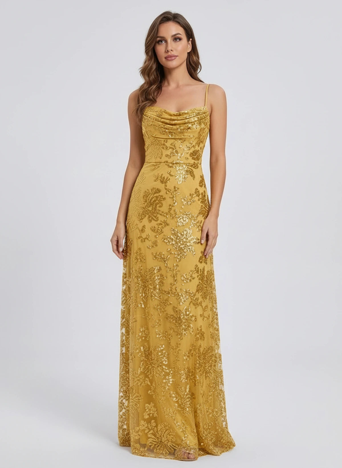 Lampedusa Maxi Dress — Gold | SKU: SD-34990-gold-2,SD-34990-gold-4,SD-34990-gold-6,SD-34990-gold-8,SD-34990-gold-10,SD-34990-gold-12,SD-34990-gold-14,SD-34990-gold-16,SD-34990-gold-16W,SD-34990-gold-18W,SD-34990-gold-20W,SD-34990-gold-22W
