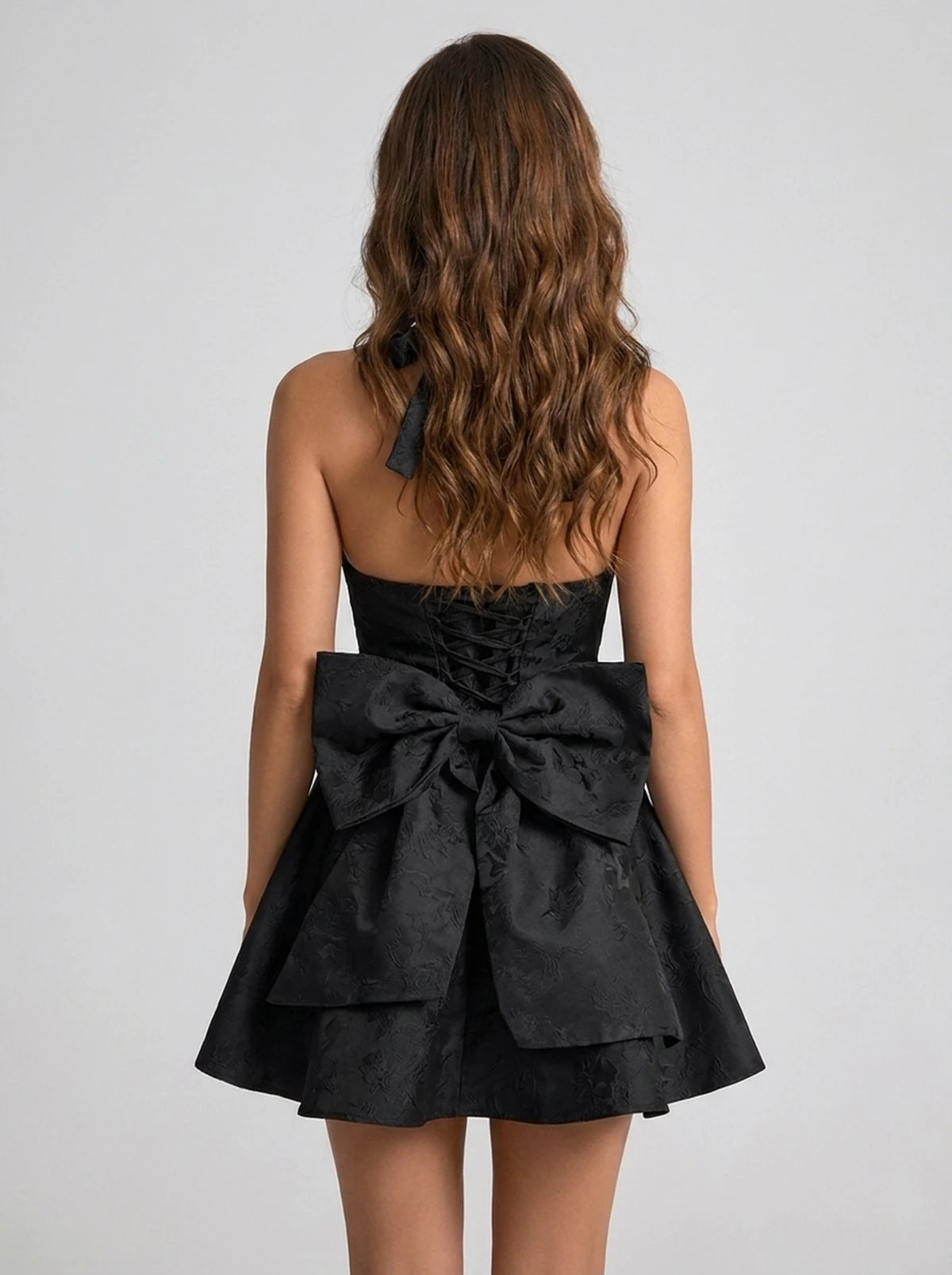Lauriane Mini Dress — Black | SKU: SD-31728-black-2,SD-31728-black-4,SD-31728-black-6,SD-31728-black-8,SD-31728-black-10,SD-31728-black-12,SD-31728-black-14,SD-31728-black-16,SD-31728-black-16W,SD-31728-black-18W,SD-31728-black-20W,SD-31728-black-22W