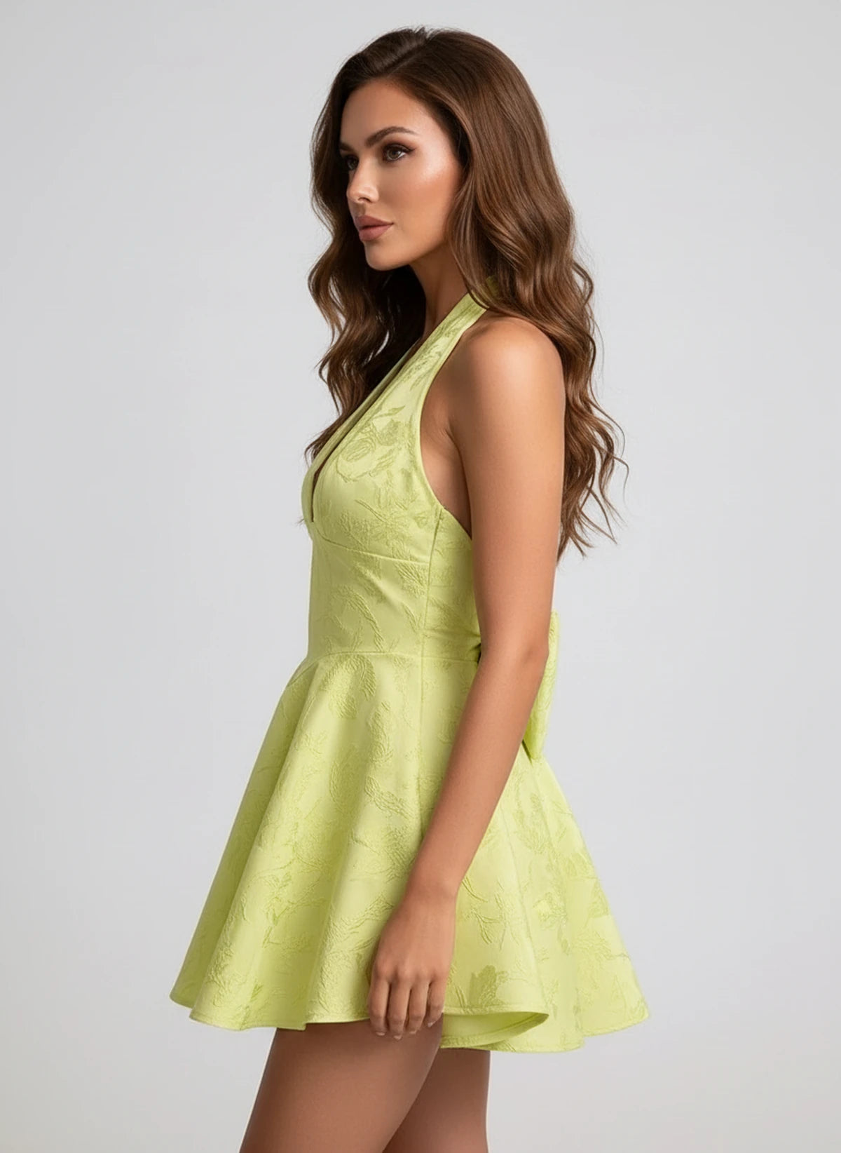 Lauriane Mini Dress — Yellow | SKU: SD-31728-yellow-2,SD-31728-yellow-4,SD-31728-yellow-6,SD-31728-yellow-8,SD-31728-yellow-10,SD-31728-yellow-12,SD-31728-yellow-14,SD-31728-yellow-16,SD-31728-yellow-16W,SD-31728-yellow-18W,SD-31728-yellow-20W,SD-31728-yellow-22W