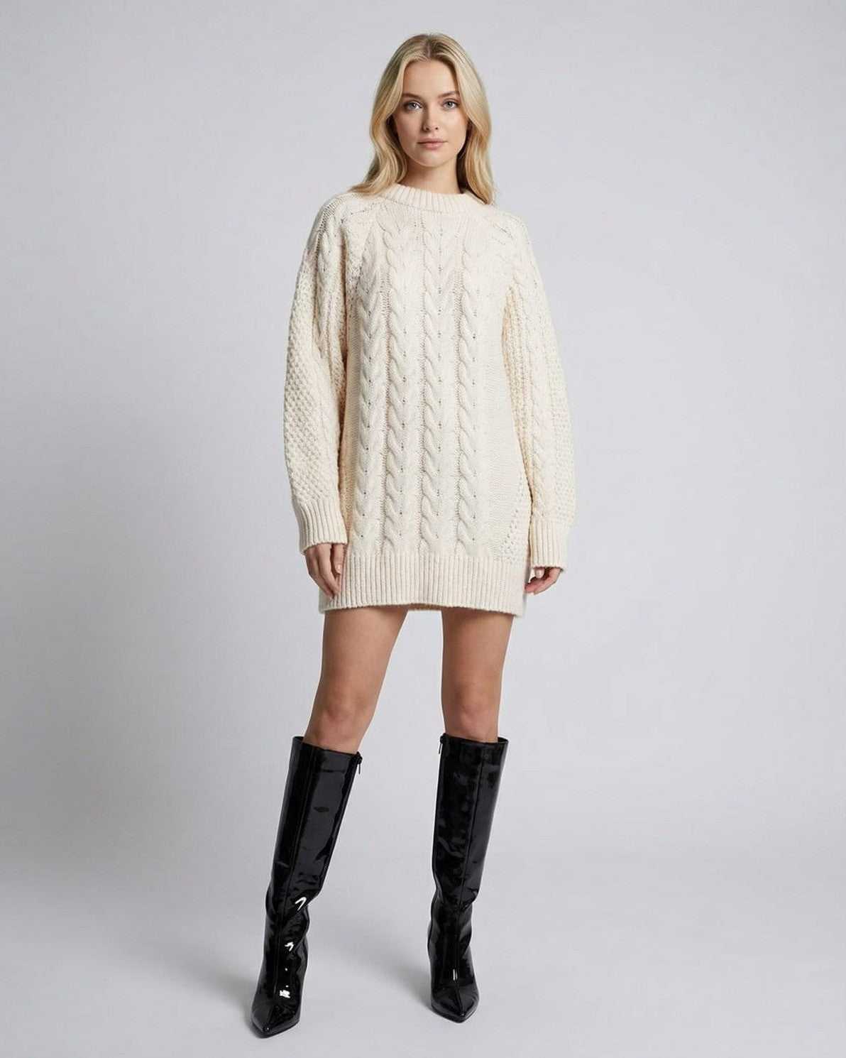 Eira Sweater by Lauven, featuring a minimal cable-knit design and modern silhouette, perfect for everyday wear.