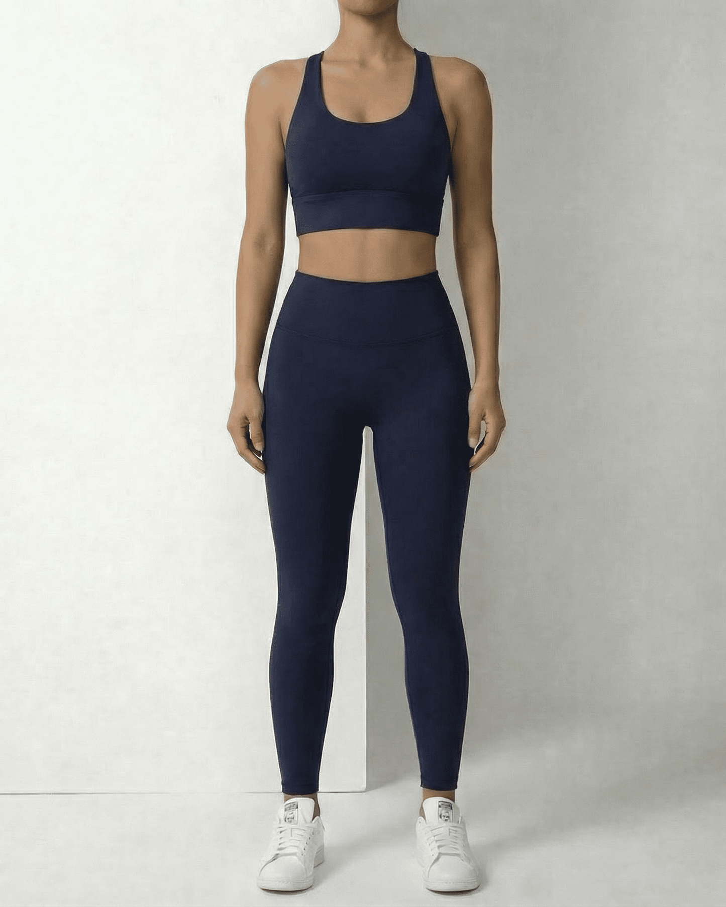 Nova Leggings by SLIMONA - High-waist stretch leggings offering style and comfort in navy blue.