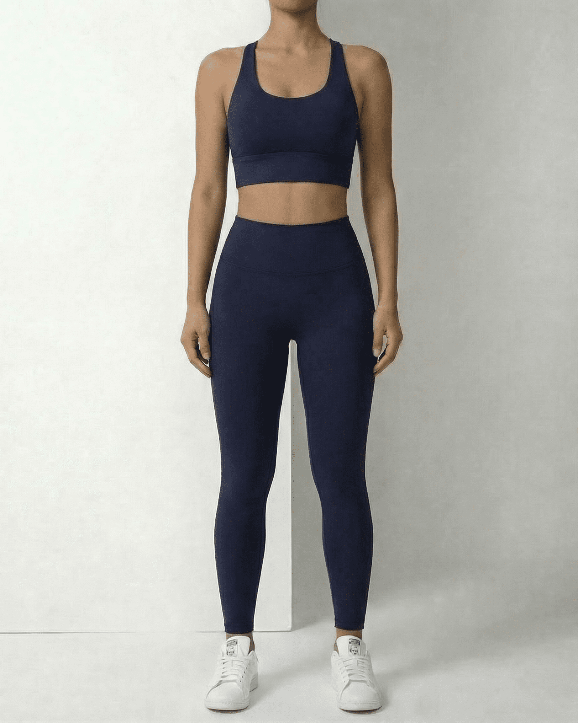 Nova Leggings by SLIMONA - High-waist stretch leggings offering style and comfort in navy blue.