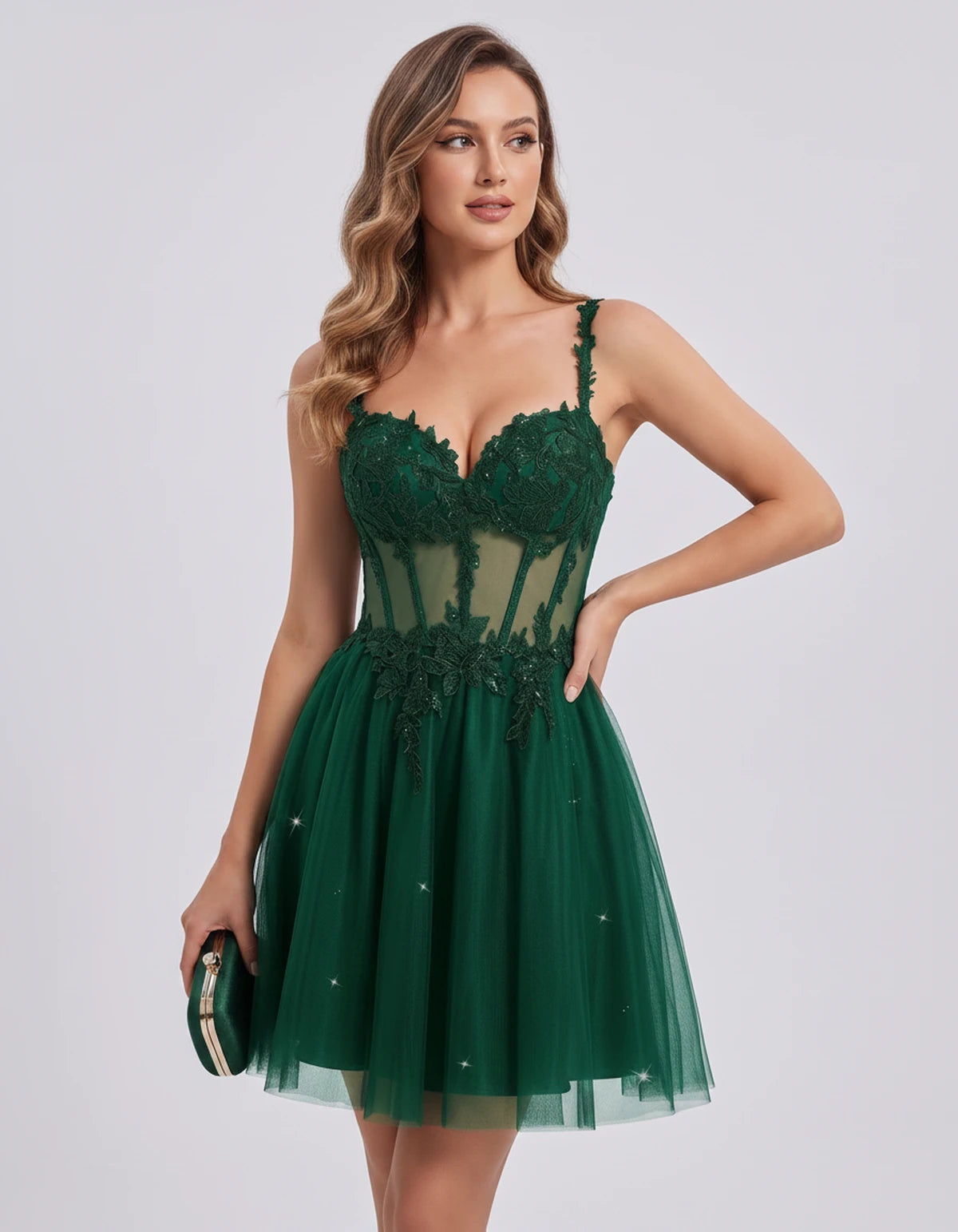Lavandou Mini Dress — Emerald | SKU: SD-21933-emerald-2,SD-21933-emerald-4,SD-21933-emerald-6,SD-21933-emerald-8,SD-21933-emerald-10,SD-21933-emerald-12,SD-21933-emerald-14,SD-21933-emerald-16,SD-21933-emerald-16W,SD-21933-emerald-18W,SD-21933-emerald-20W,SD-21933-emerald-22W