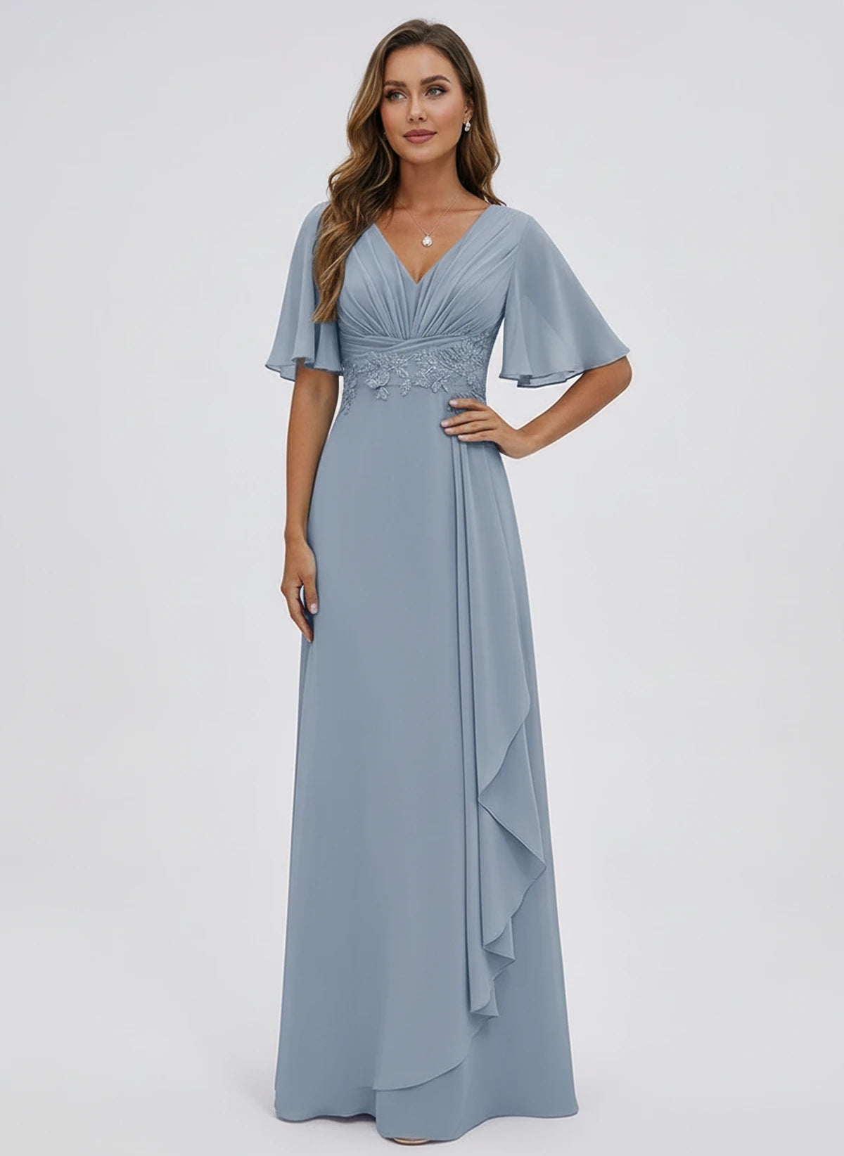 Lavinia Maxi Dress — Blue | SKU: SD-21668-blue-2,SD-21668-blue-4,SD-21668-blue-6,SD-21668-blue-8,SD-21668-blue-10,SD-21668-blue-12,SD-21668-blue-14,SD-21668-blue-16,SD-21668-blue-16W,SD-21668-blue-18W,SD-21668-blue-20W,SD-21668-blue-22W