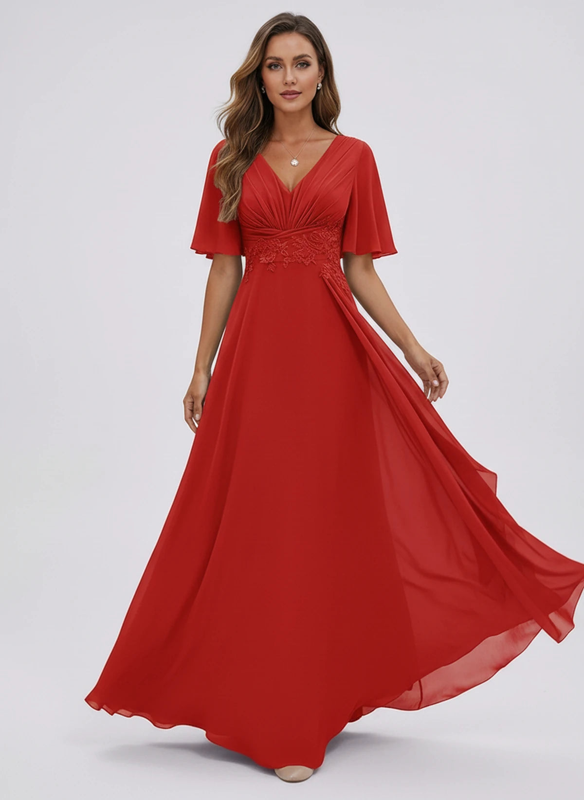Lavinia Maxi Dress — Red | SKU: SD-21668-red-2,SD-21668-red-4,SD-21668-red-6,SD-21668-red-8,SD-21668-red-10,SD-21668-red-12,SD-21668-red-14,SD-21668-red-16,SD-21668-red-16W,SD-21668-red-18W,SD-21668-red-20W,SD-21668-red-22W