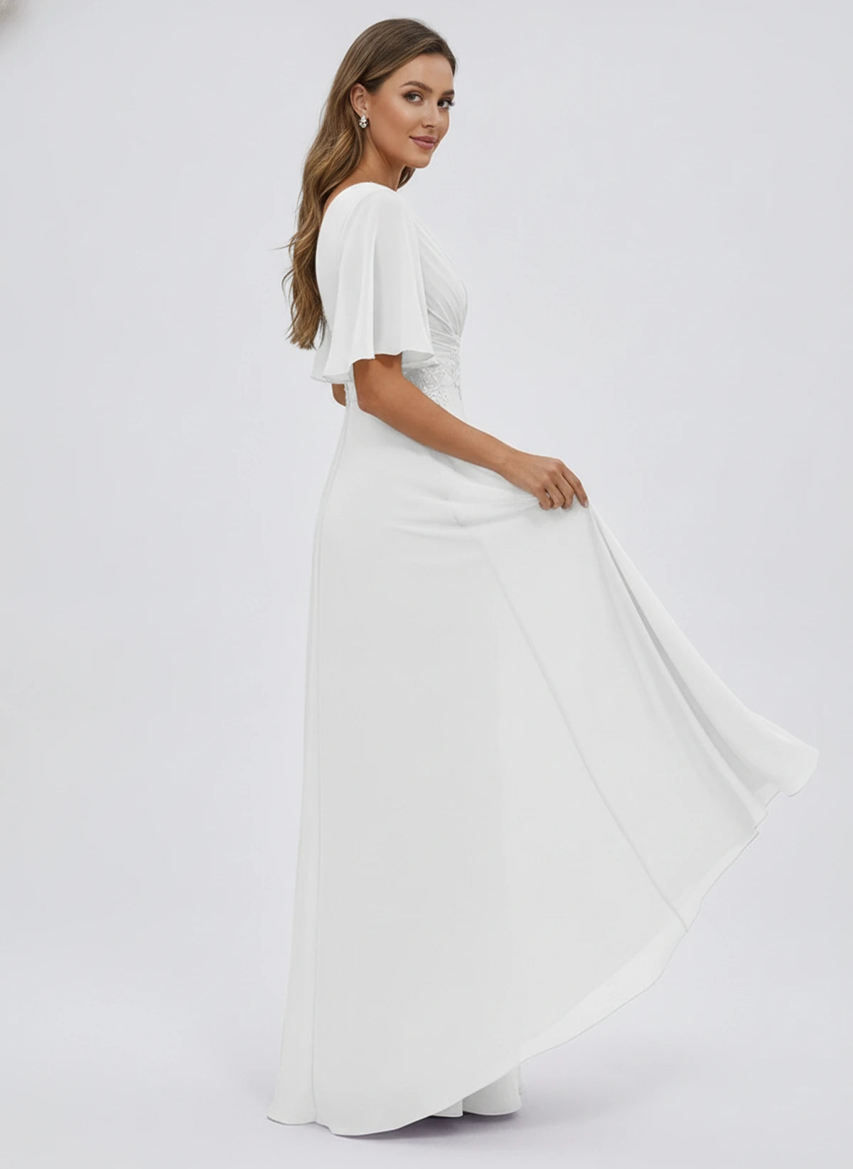 Lavinia Maxi Dress — White | SKU: SD-21668-white-2,SD-21668-white-4,SD-21668-white-6,SD-21668-white-8,SD-21668-white-10,SD-21668-white-12,SD-21668-white-14,SD-21668-white-16,SD-21668-white-16W,SD-21668-white-18W,SD-21668-white-20W,SD-21668-white-22W