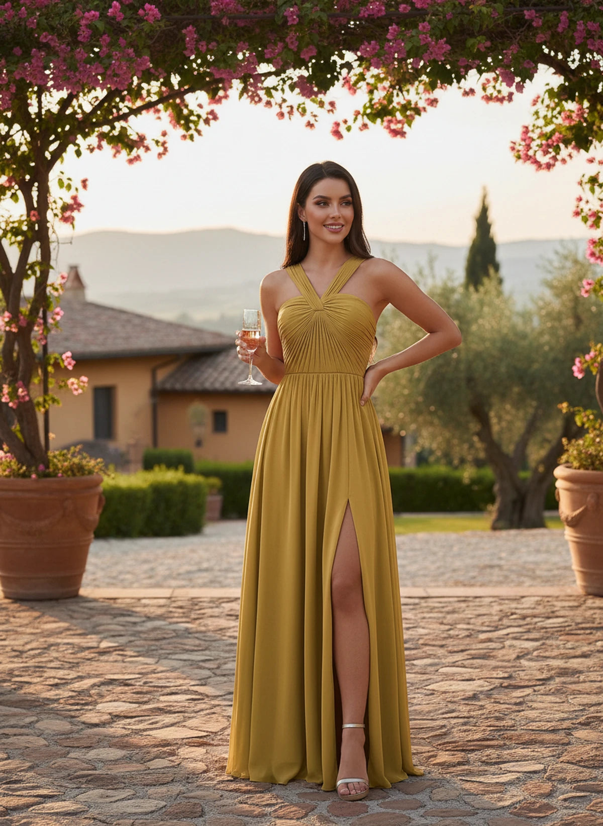 Lazuli Maxi Dress — Gold | SKU: SD-84842-gold-2,SD-84842-gold-4,SD-84842-gold-6,SD-84842-gold-8,SD-84842-gold-10,SD-84842-gold-12,SD-84842-gold-14,SD-84842-gold-16,SD-84842-gold-16W,SD-84842-gold-18W,SD-84842-gold-20W,SD-84842-gold-22W