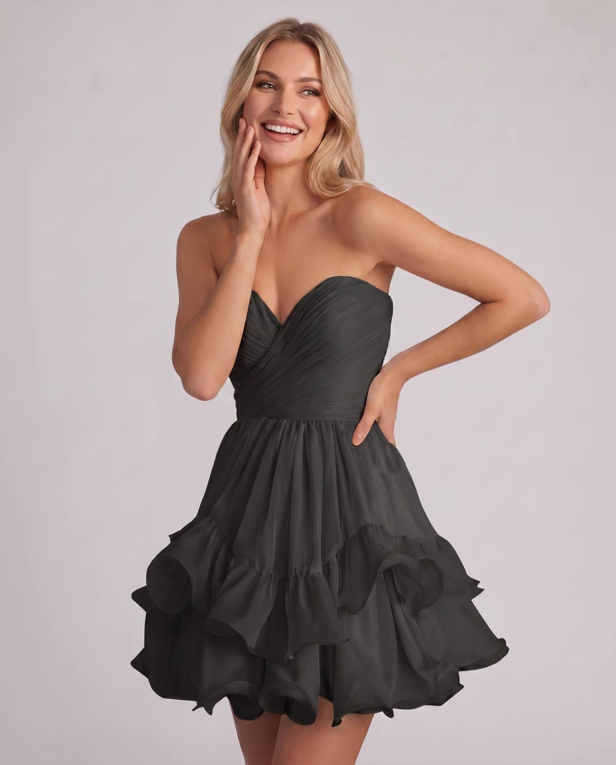 Lenora Mini Dress — Black | SKU: SD-60944-black-2,SD-60944-black-4,SD-60944-black-6,SD-60944-black-8,SD-60944-black-10,SD-60944-black-12,SD-60944-black-14,SD-60944-black-16,SD-60944-black-16W,SD-60944-black-18W,SD-60944-black-20W,SD-60944-black-22W
