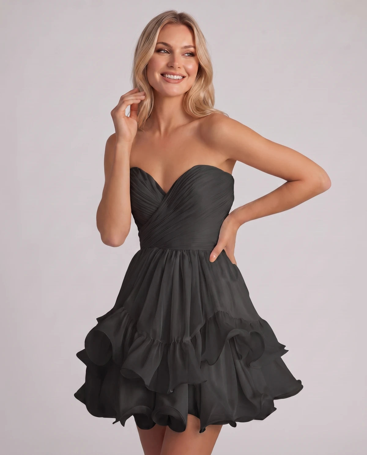 Lenora Mini Dress — Black | SKU: SD-60944-black-2,SD-60944-black-4,SD-60944-black-6,SD-60944-black-8,SD-60944-black-10,SD-60944-black-12,SD-60944-black-14,SD-60944-black-16,SD-60944-black-16W,SD-60944-black-18W,SD-60944-black-20W,SD-60944-black-22W