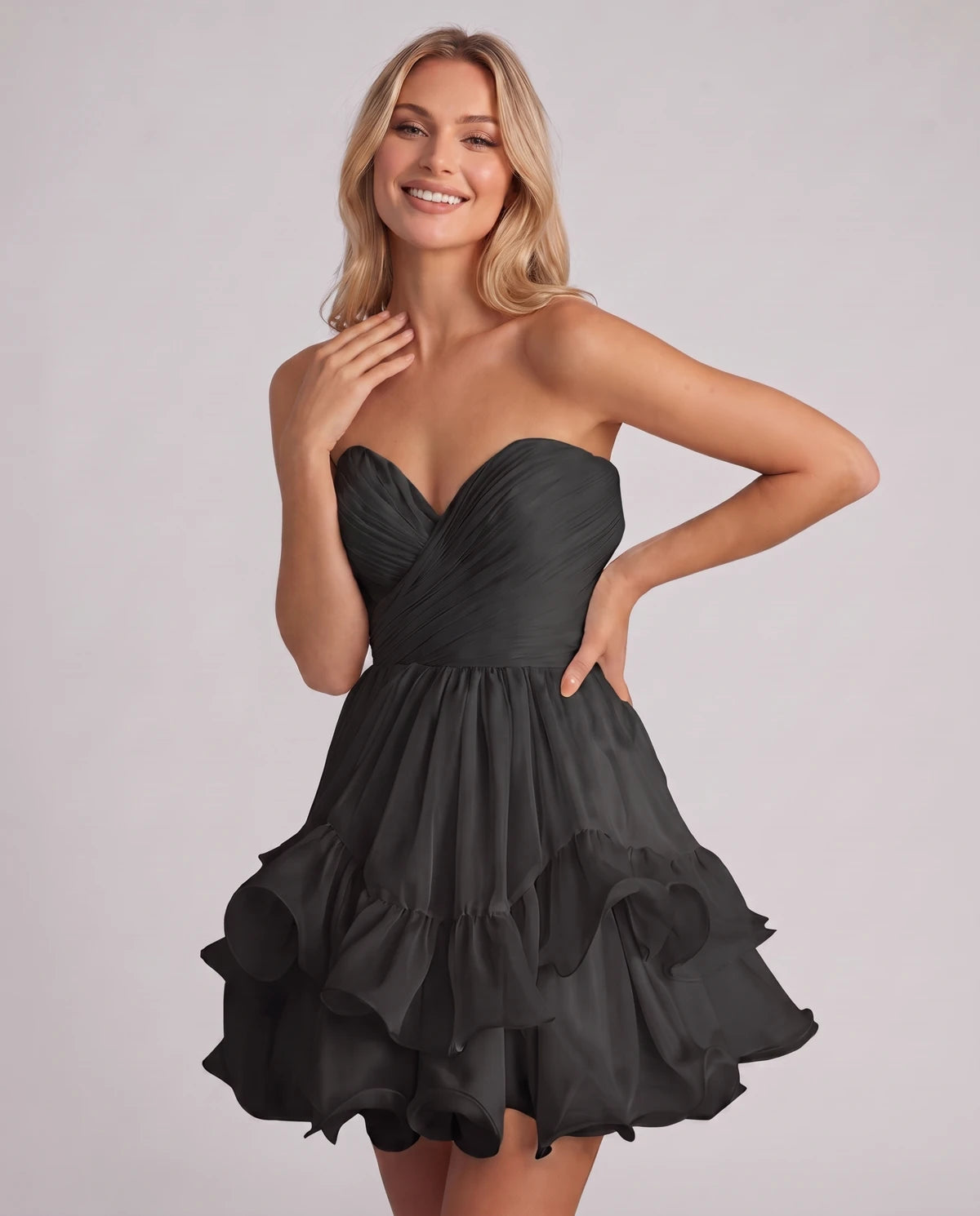 Lenora Mini Dress — Black | SKU: SD-60944-black-2,SD-60944-black-4,SD-60944-black-6,SD-60944-black-8,SD-60944-black-10,SD-60944-black-12,SD-60944-black-14,SD-60944-black-16,SD-60944-black-16W,SD-60944-black-18W,SD-60944-black-20W,SD-60944-black-22W