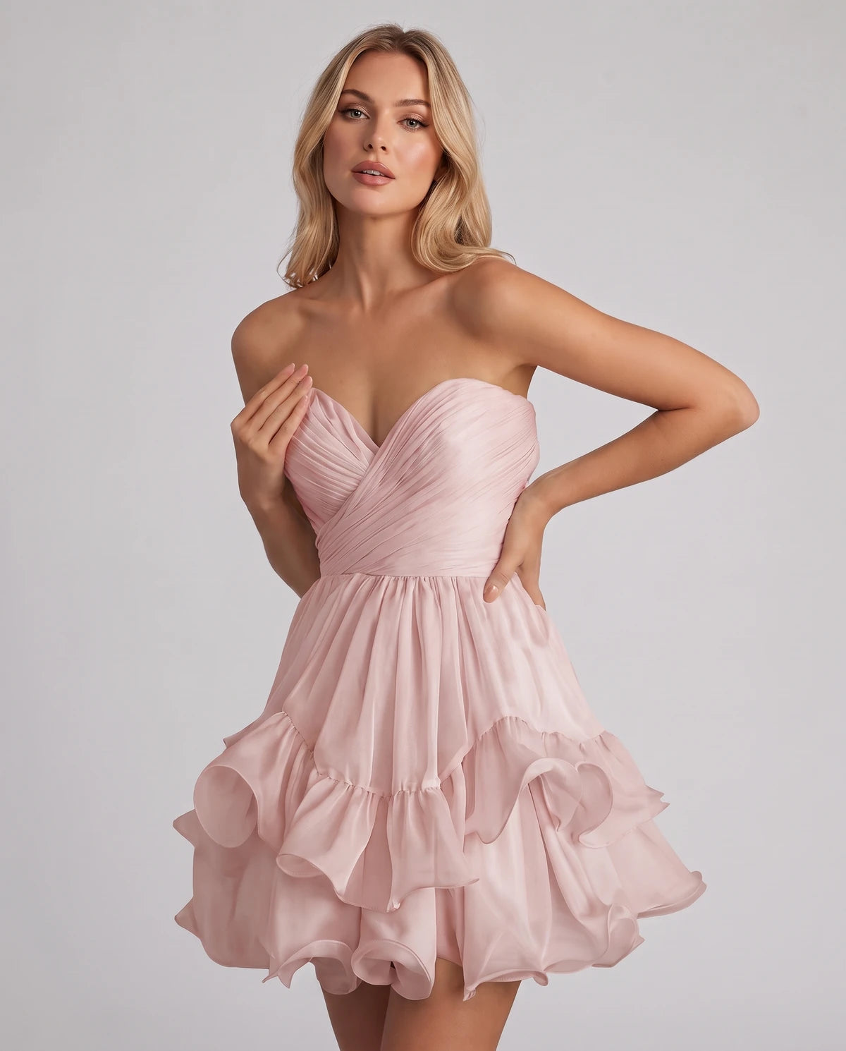 Lenora Mini Dress — Blush