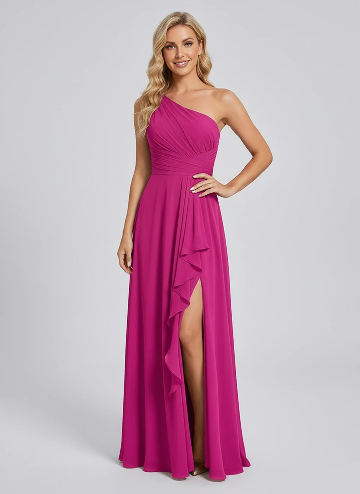 Leontine Maxi Dress — Hot Pink | SKU: SD-59248-hotpink-2,SD-59248-hotpink-4,SD-59248-hotpink-6,SD-59248-hotpink-8,SD-59248-hotpink-10,SD-59248-hotpink-12,SD-59248-hotpink-14,SD-59248-hotpink-16,SD-59248-hotpink-16W,SD-59248-hotpink-18W,SD-59248-hotpink-20W,SD-59248-hotpink-22W