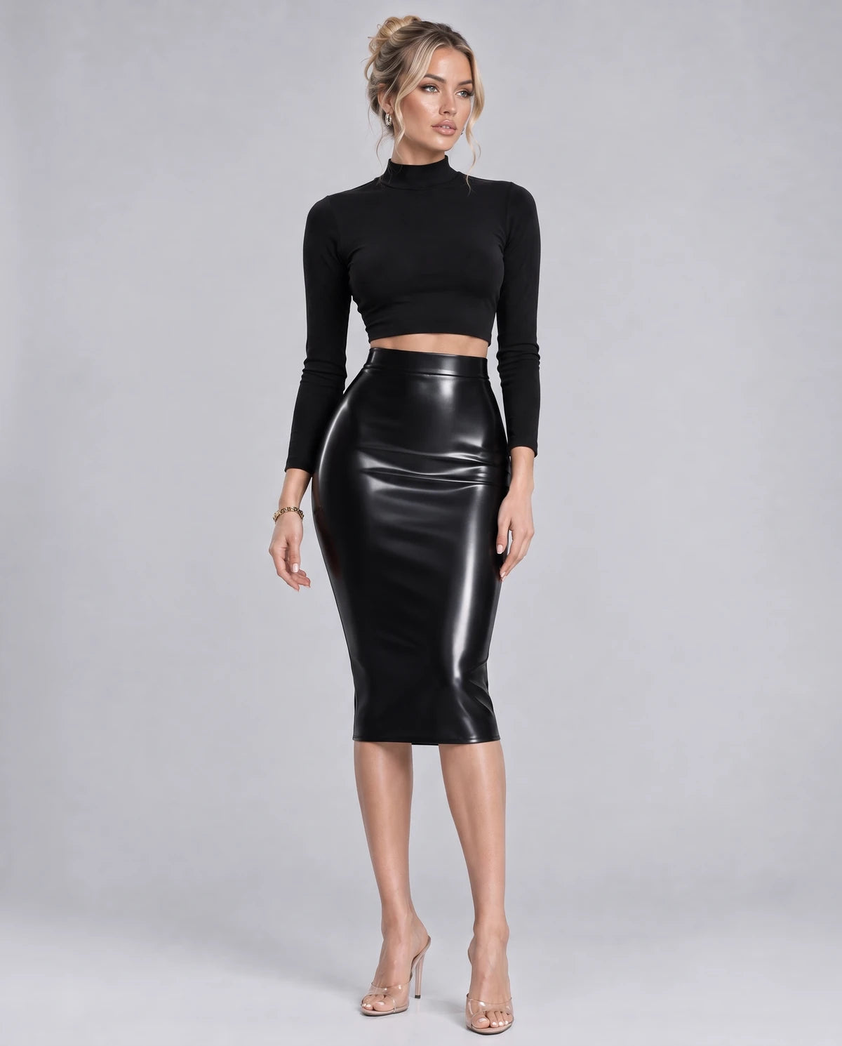 Levantine Midi Skirt — Black