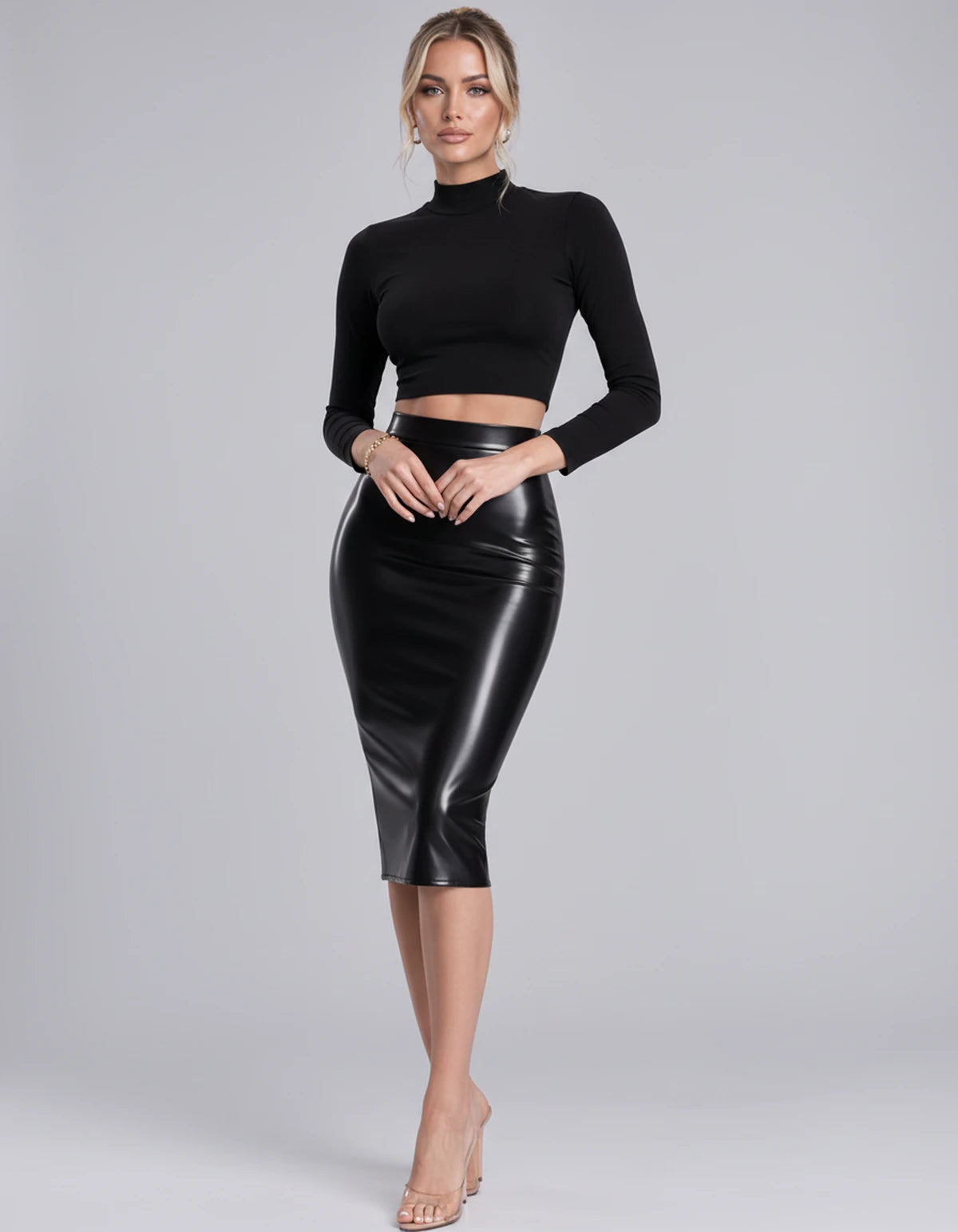 Levantine Midi Skirt — Black | SKU: SD-58939-black-XS,SD-58939-black-S,SD-58939-black-M,SD-58939-black-L,SD-58939-black-XL,SD-58939-black-2XL