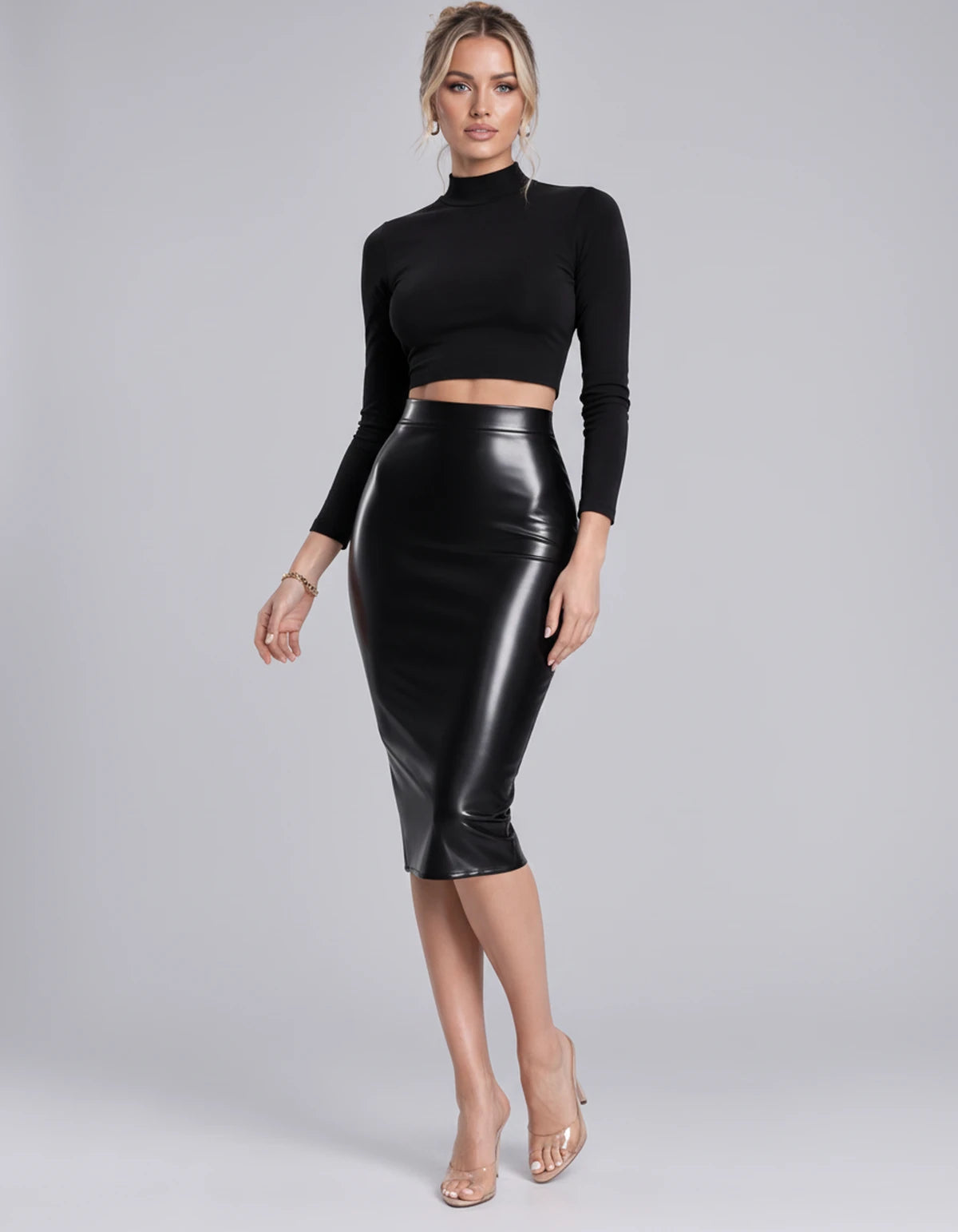 Levantine Midi Skirt — Black | SKU: SD-58939-black-XS,SD-58939-black-S,SD-58939-black-M,SD-58939-black-L,SD-58939-black-XL,SD-58939-black-2XL