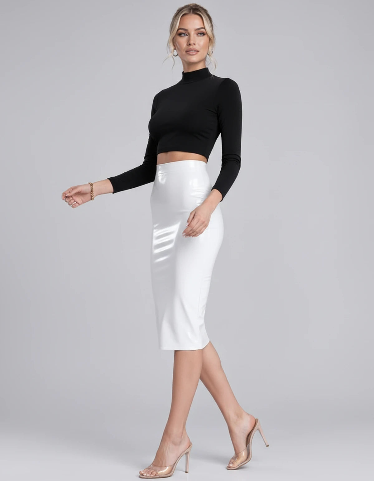 Levantine Midi Skirt — White | SKU: SD-58939-white-XS,SD-58939-white-S,SD-58939-white-M,SD-58939-white-L,SD-58939-white-XL,SD-58939-white-2XL