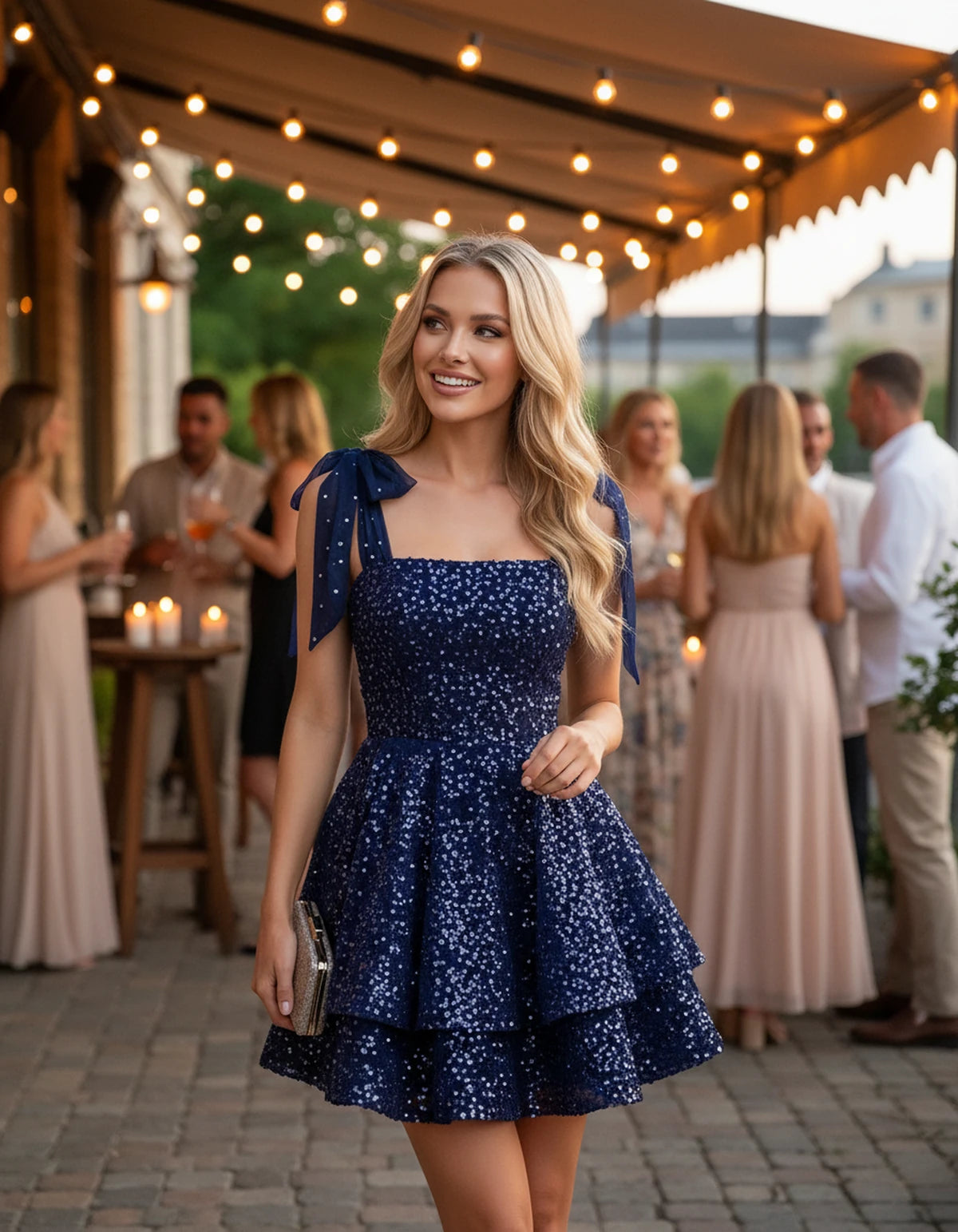 Linnea Mini Dress — Navy | SKU: SD-47708-navy-2,SD-47708-navy-4,SD-47708-navy-6,SD-47708-navy-8,SD-47708-navy-10,SD-47708-navy-12,SD-47708-navy-14,SD-47708-navy-16,SD-47708-navy-16W,SD-47708-navy-18W,SD-47708-navy-20,SD-47708-navy-20W