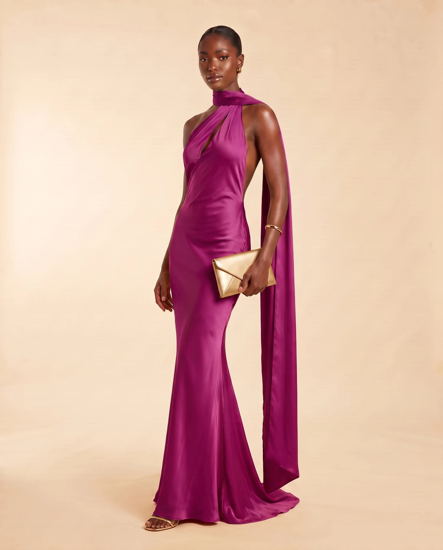 Liora Satin Scarf Dress Magenta Purple 08-finale